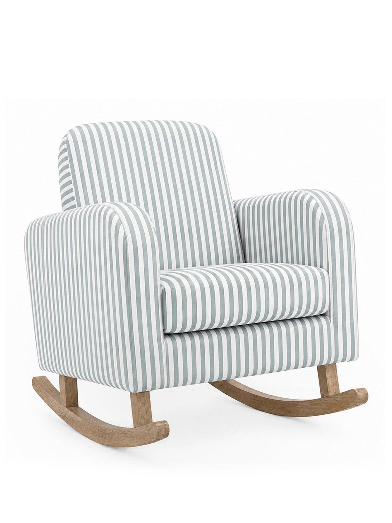 Image 2 of 7 of CuddleCo Etta Nursing Chair - Sea Salt Stripe