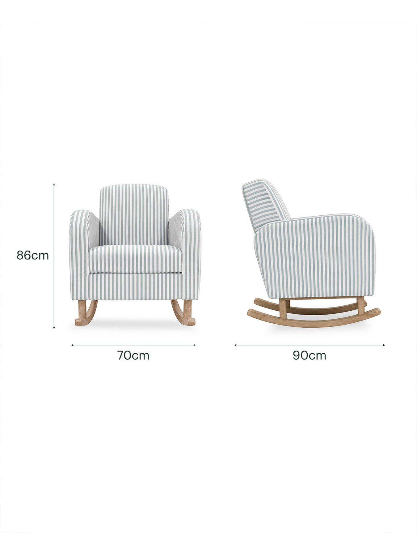 Image 7 of 7 of CuddleCo Etta Nursing Chair - Sea Salt Stripe
