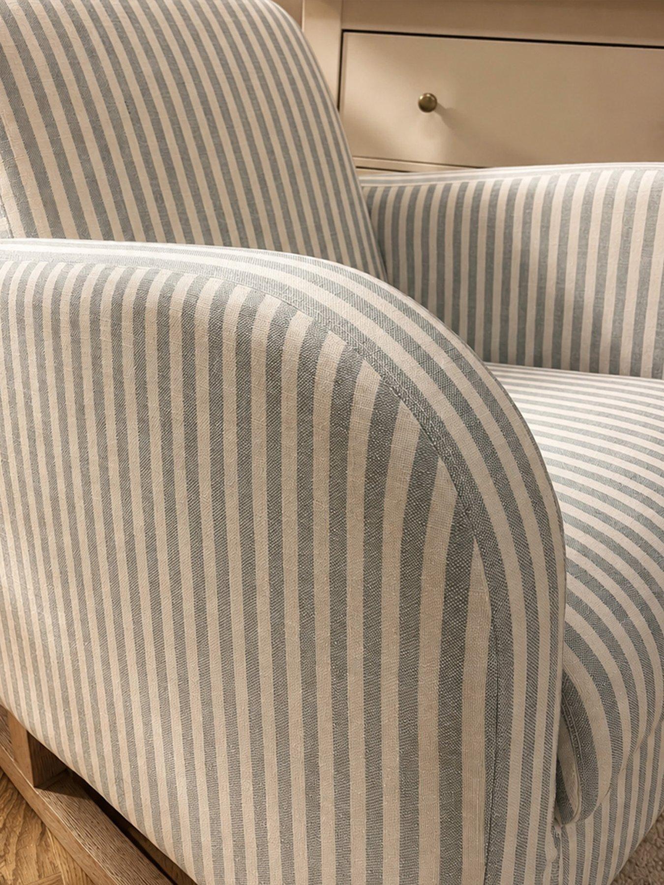 Image 4 of 7 of CuddleCo Etta Nursing Chair & Foot Stool - Sea Salt Stripe