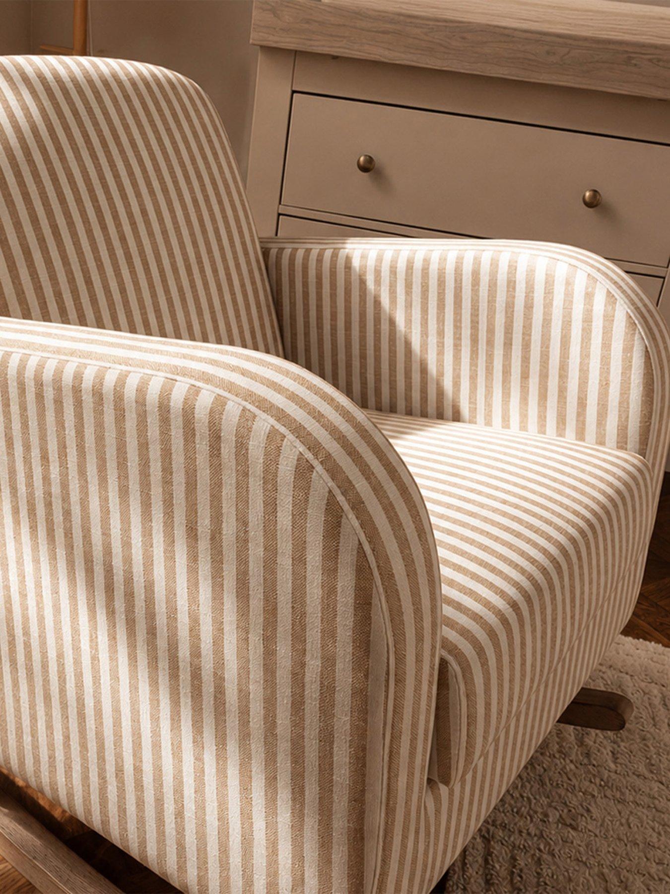 Image 4 of 7 of CuddleCo Etta Nursing Chair & Foot Stool - Beach Stripe
