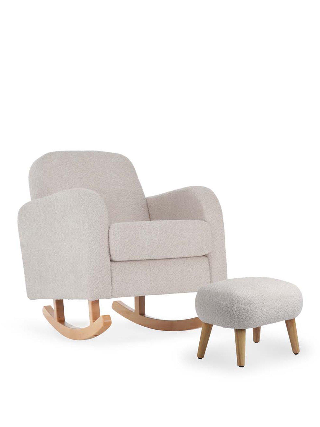Image 2 of 4 of CuddleCo Etta Nursing Chair & Foot Stool - Boucle Mushroom