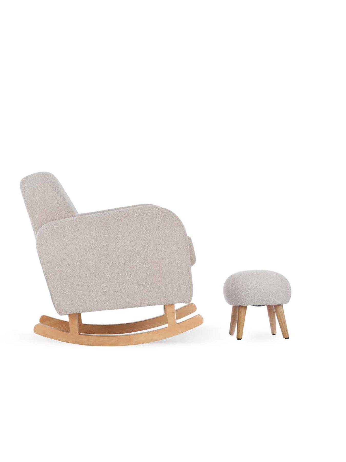 Image 3 of 4 of CuddleCo Etta Nursing Chair & Foot Stool - Boucle Mushroom