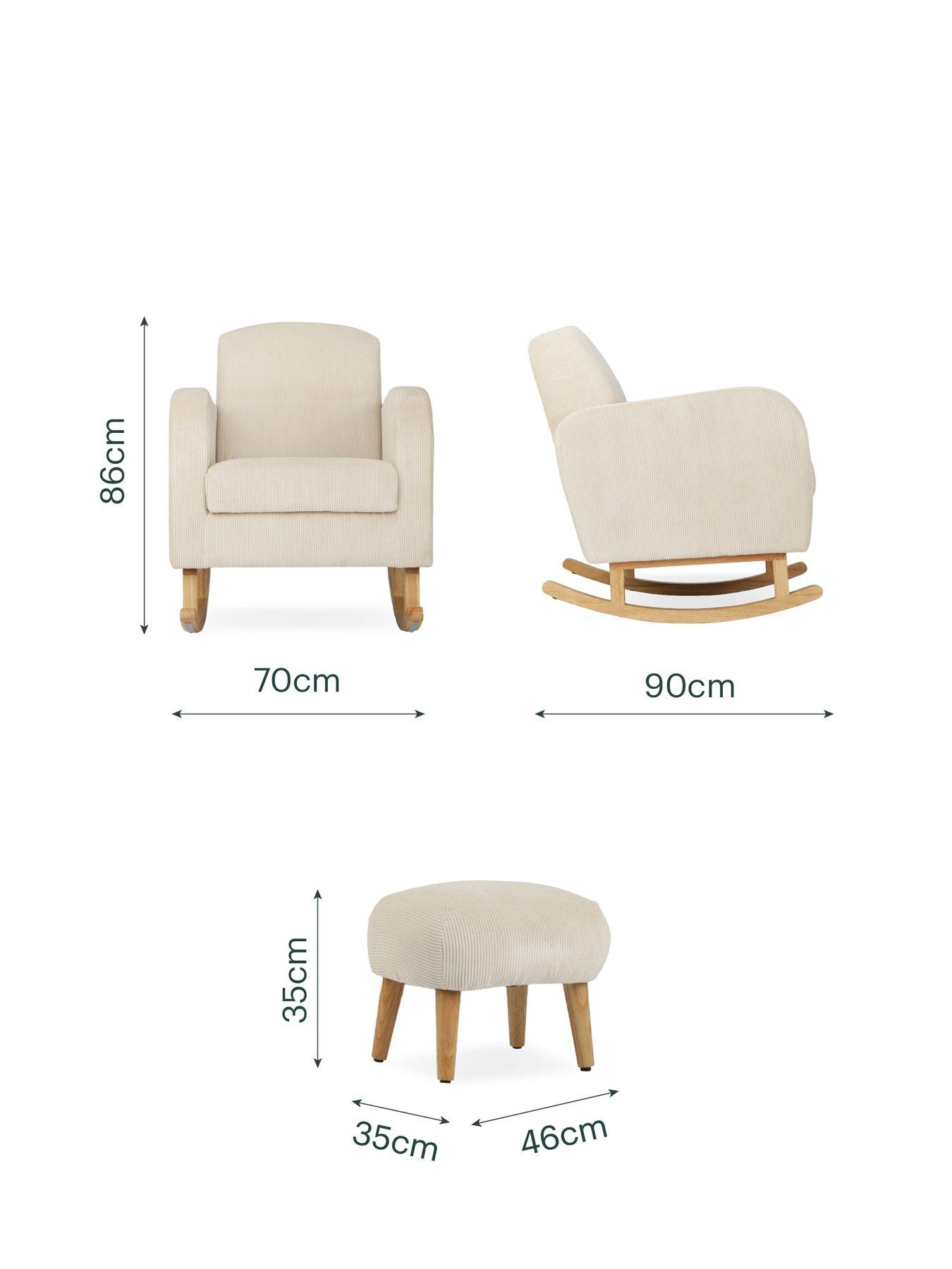 Image 4 of 4 of CuddleCo Etta Nursing Chair & Foot Stool - Sand