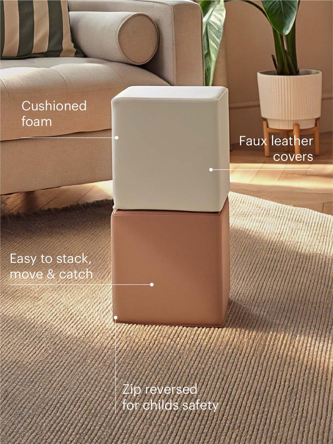 Image 3 of 5 of CuddleCo Play Cubes 2pc Tuscany/Pebble