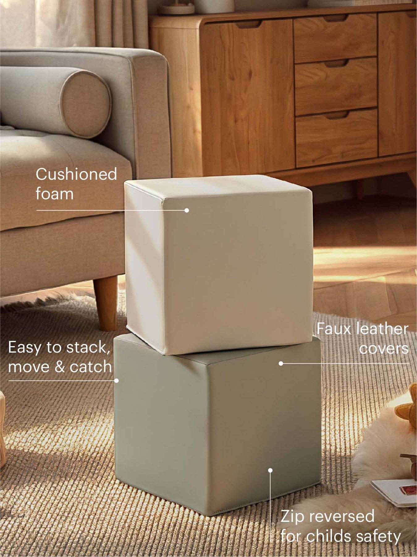 Image 3 of 5 of CuddleCo Play Cubes 2pc Sea Salt/Pebble