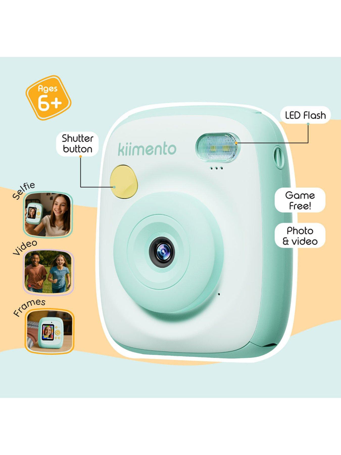 Image 2 of 7 of Ink-Free Instant Print Digital Camera for Kids Sky Mint