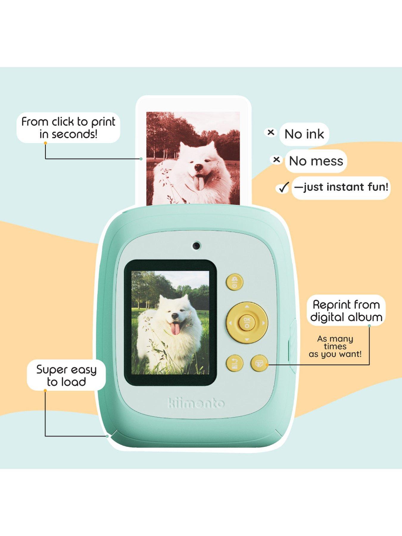Image 3 of 7 of Ink-Free Instant Print Digital Camera for Kids Sky Mint