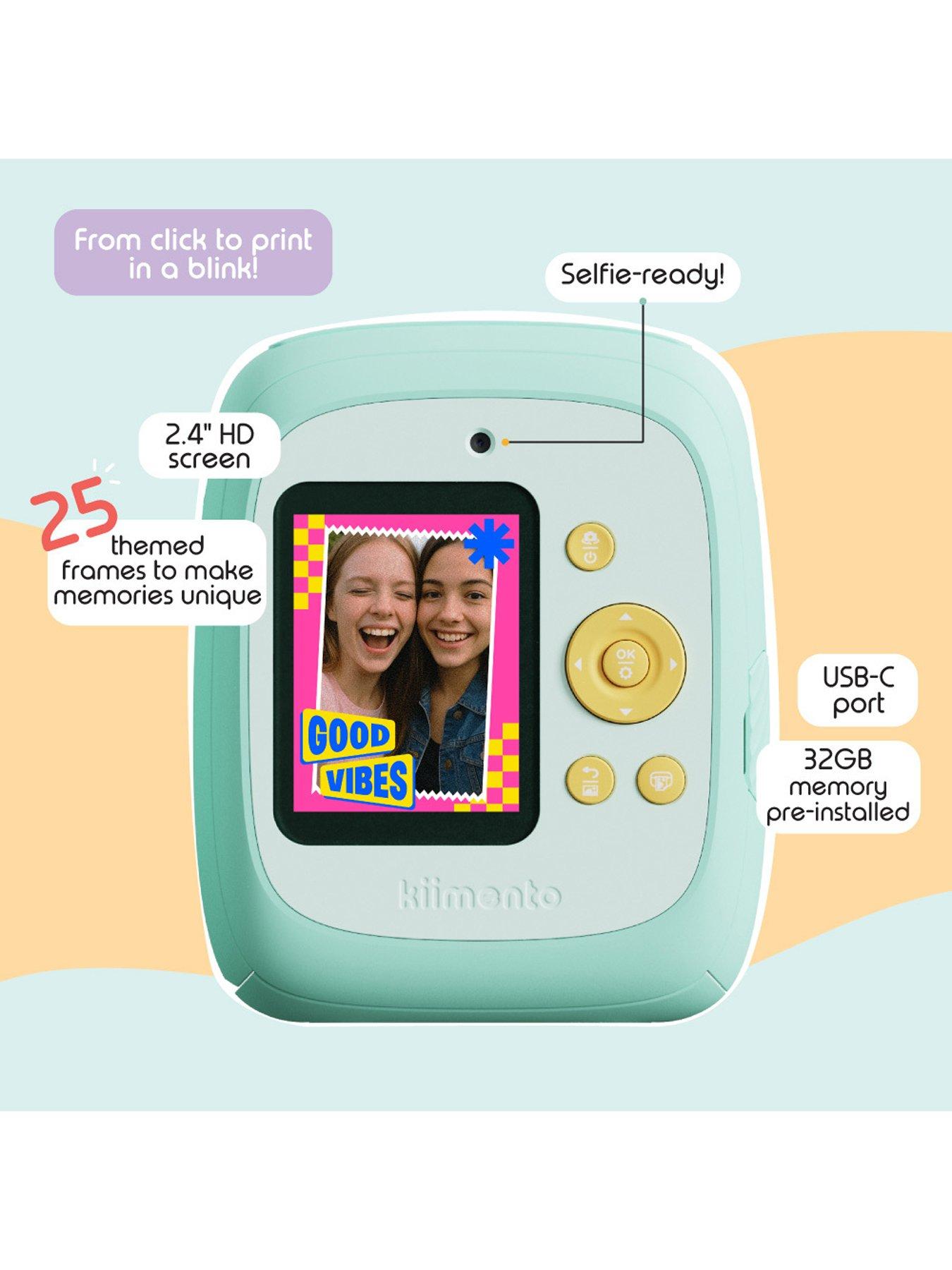 Image 4 of 7 of Ink-Free Instant Print Digital Camera for Kids Sky Mint