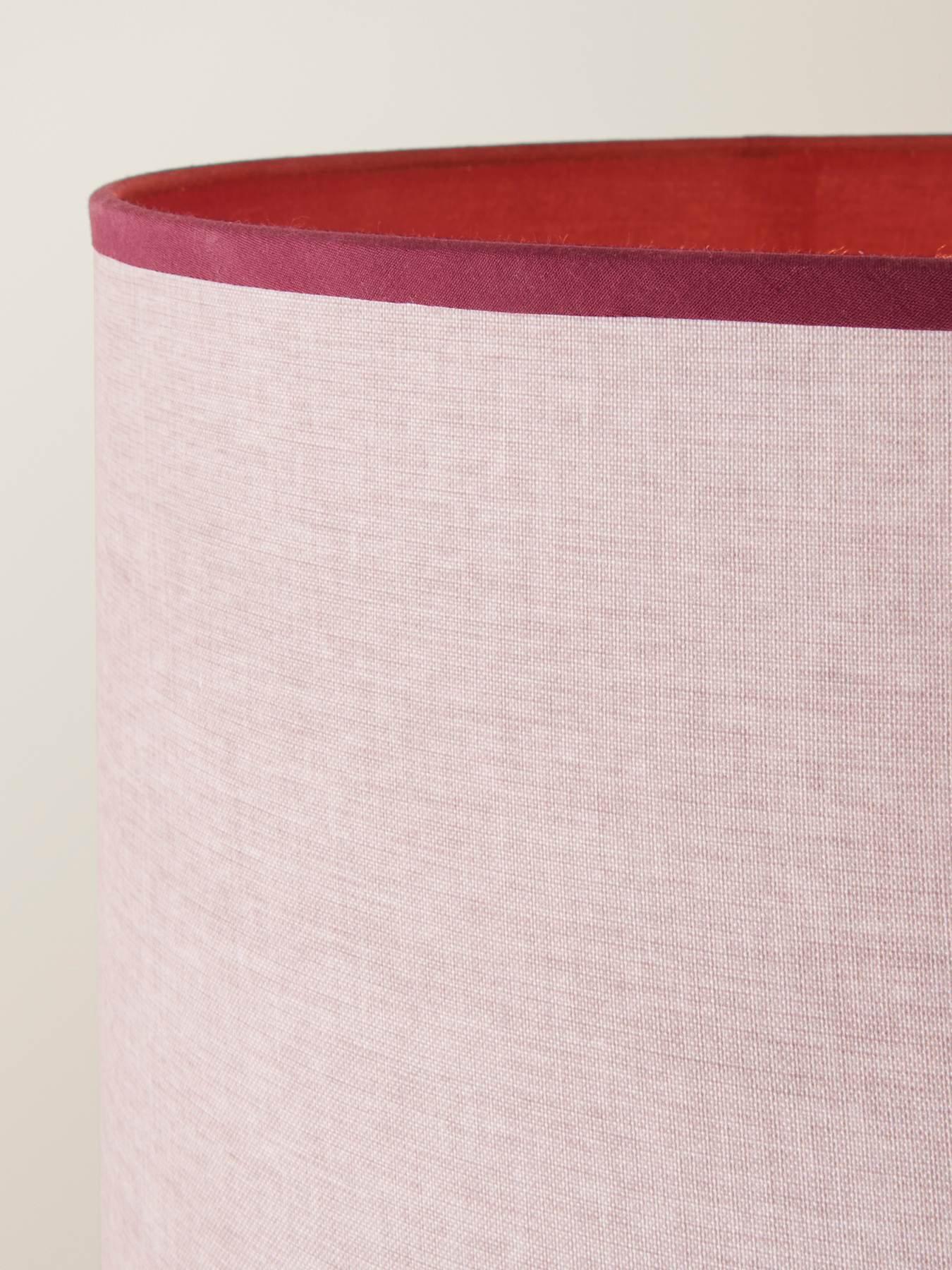 Image 4 of 7 of ValueLights Amara Pink Twist Floor Lamp with Colour Match Inner Shade and Warm White Bulb