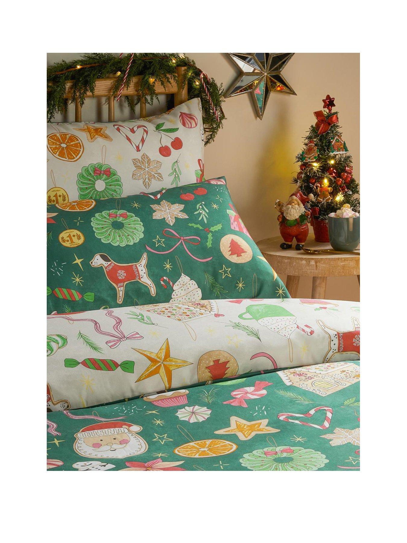 Image 2 of 3 of Duvet Day Festive Treats Soft Touch Duvet Set Emerald