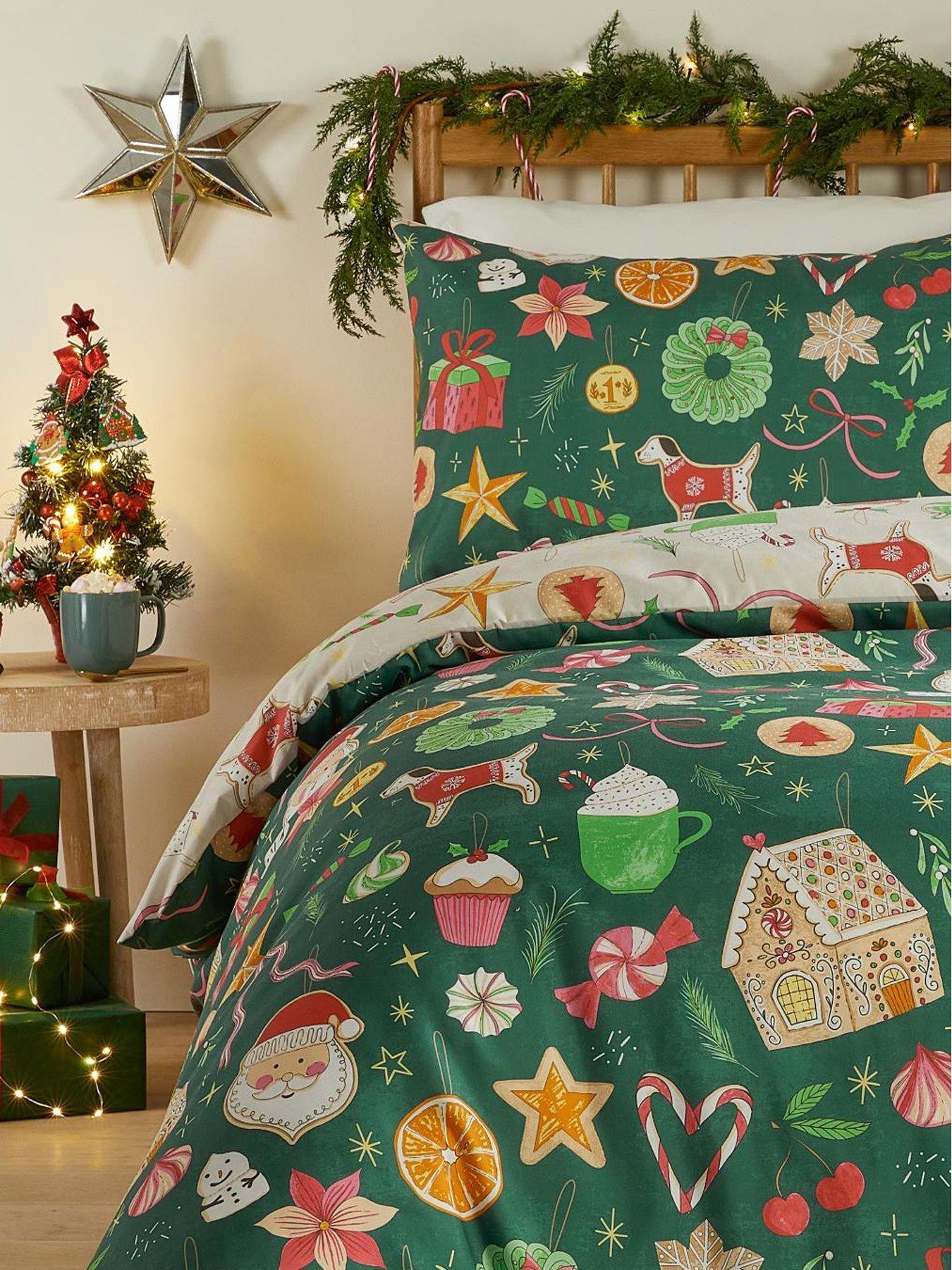 Image 3 of 3 of Duvet Day Festive Treats Soft Touch Duvet Set Emerald