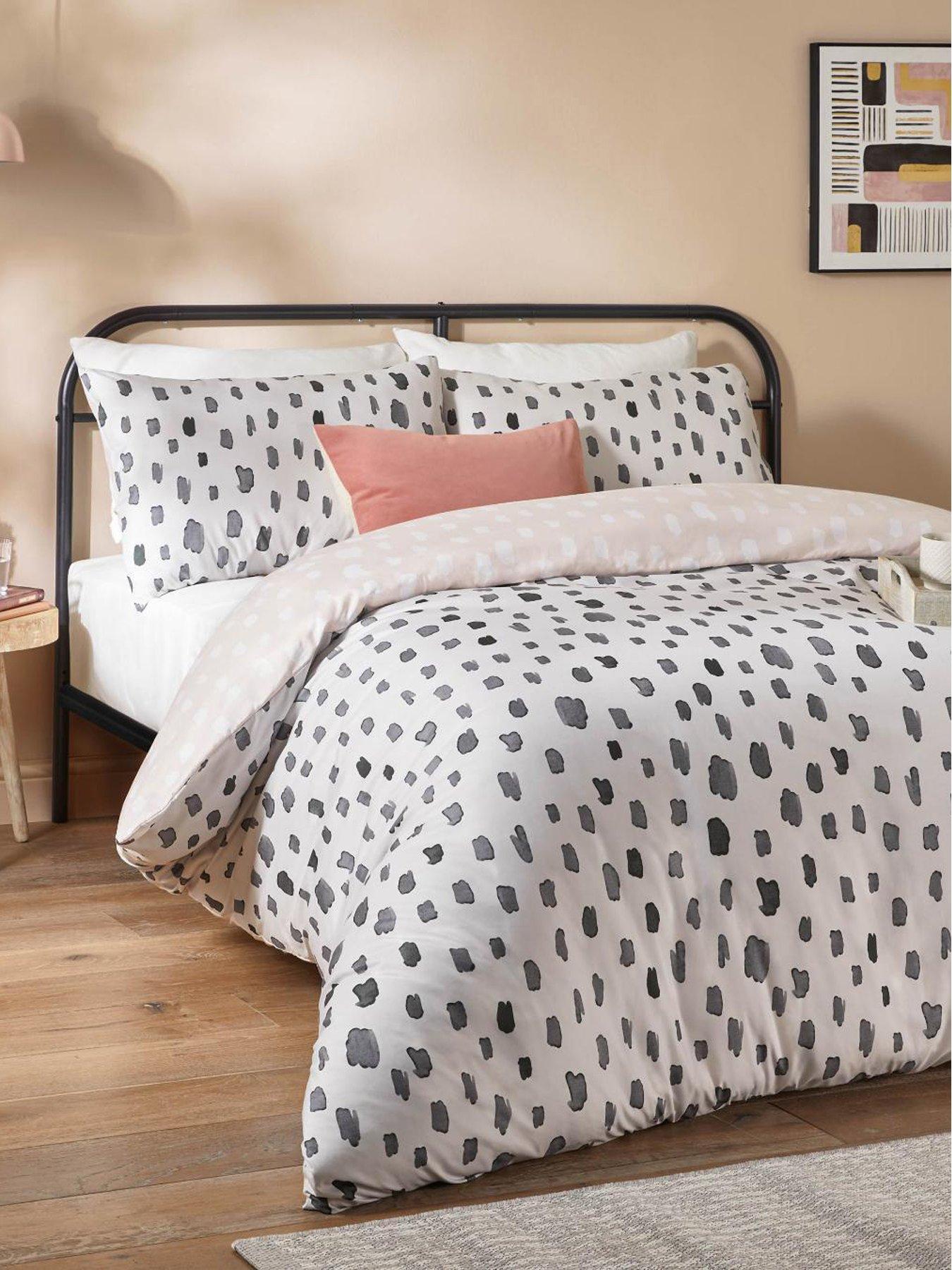 Duvet Day Robi Soft Touch Duvet Set Linen/Charcoal
