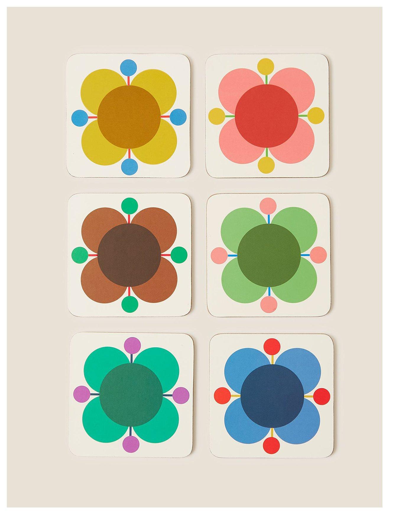 Image 2 of 2 of Orla Kiely Ok Atomic Flower So6 Cb Coasters