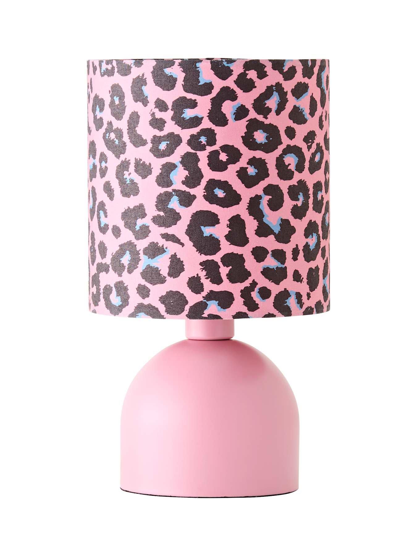 Image 6 of 6 of ValueLights Miley Pink Leopard Table Lamp and Warm White Bulb
