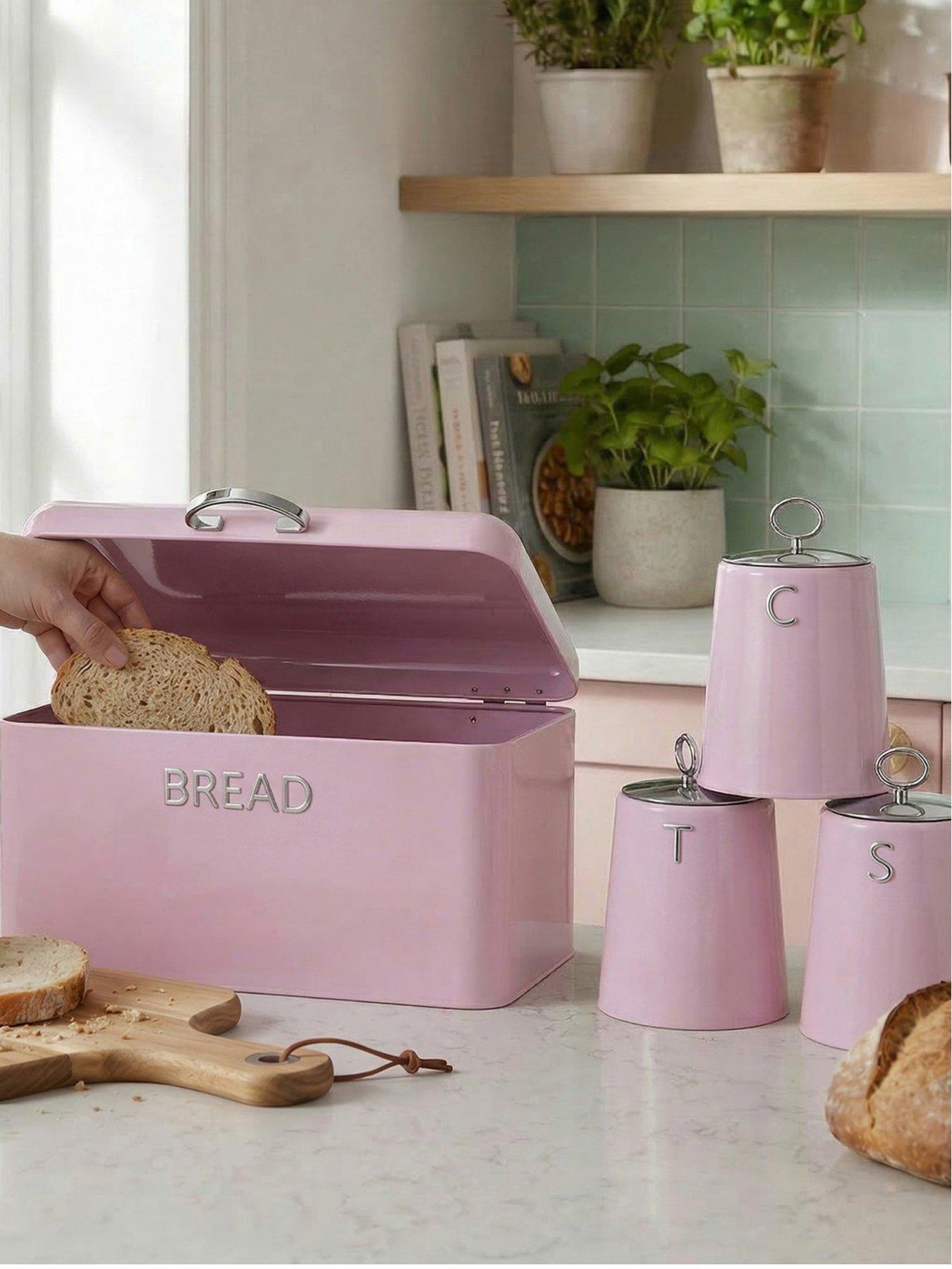 Salter Salter Retro Bread Bin Pink