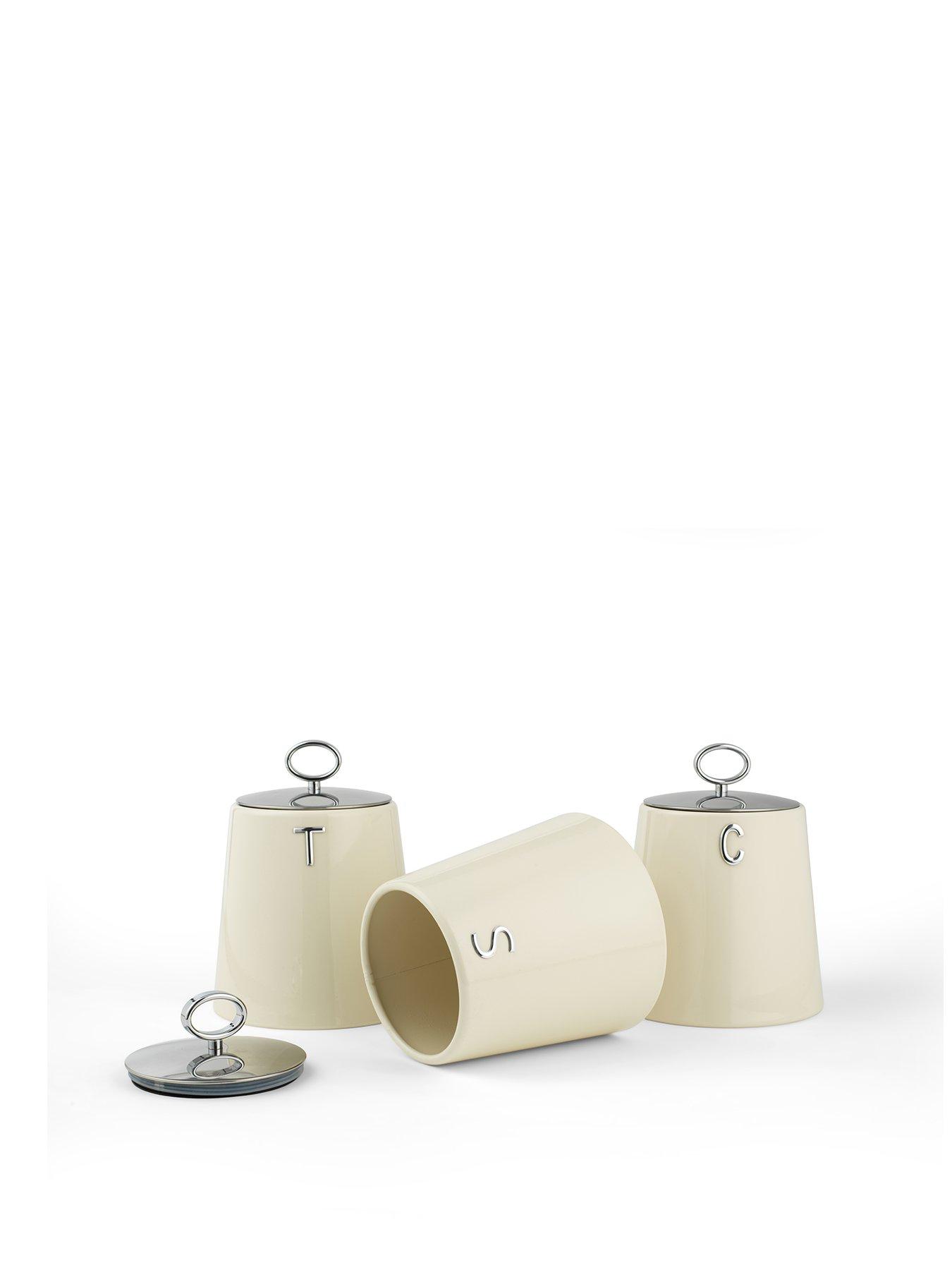 Image 2 of 6 of Salter Salter Retro 3pc Canister Set Cream