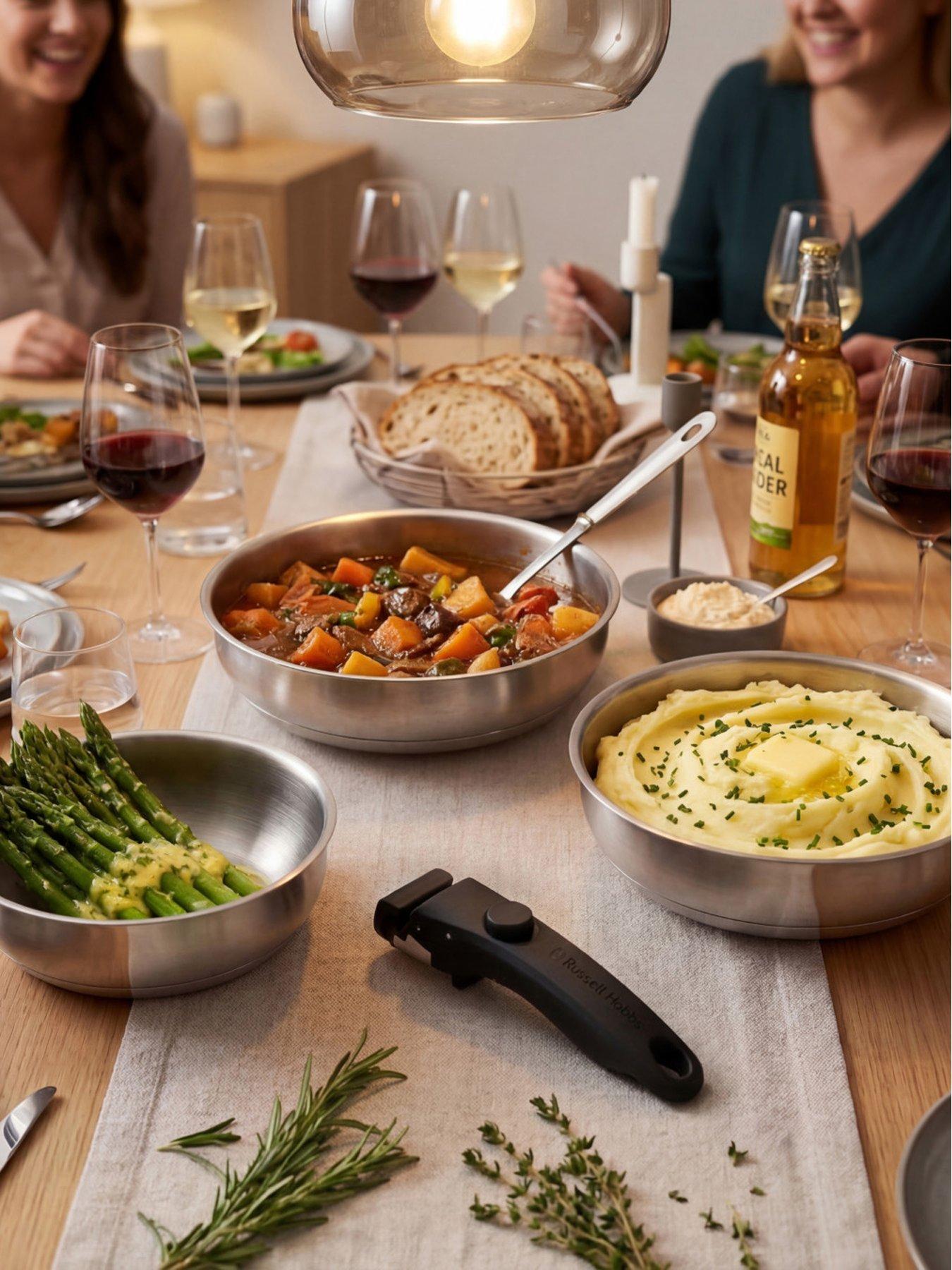 Russell Hobbs Rh S/s Smart Clip 4pc Frypan Set