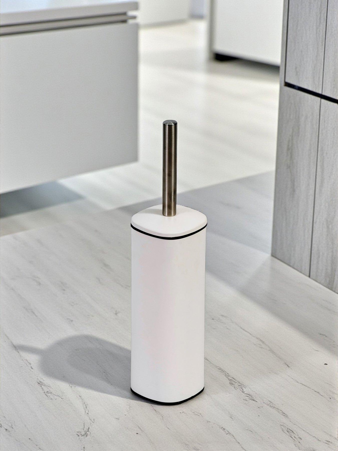 Image 3 of 6 of Showerdrape Showerdrape Capri White 3l Bathroom Bin &amp; Toilet Brush Set