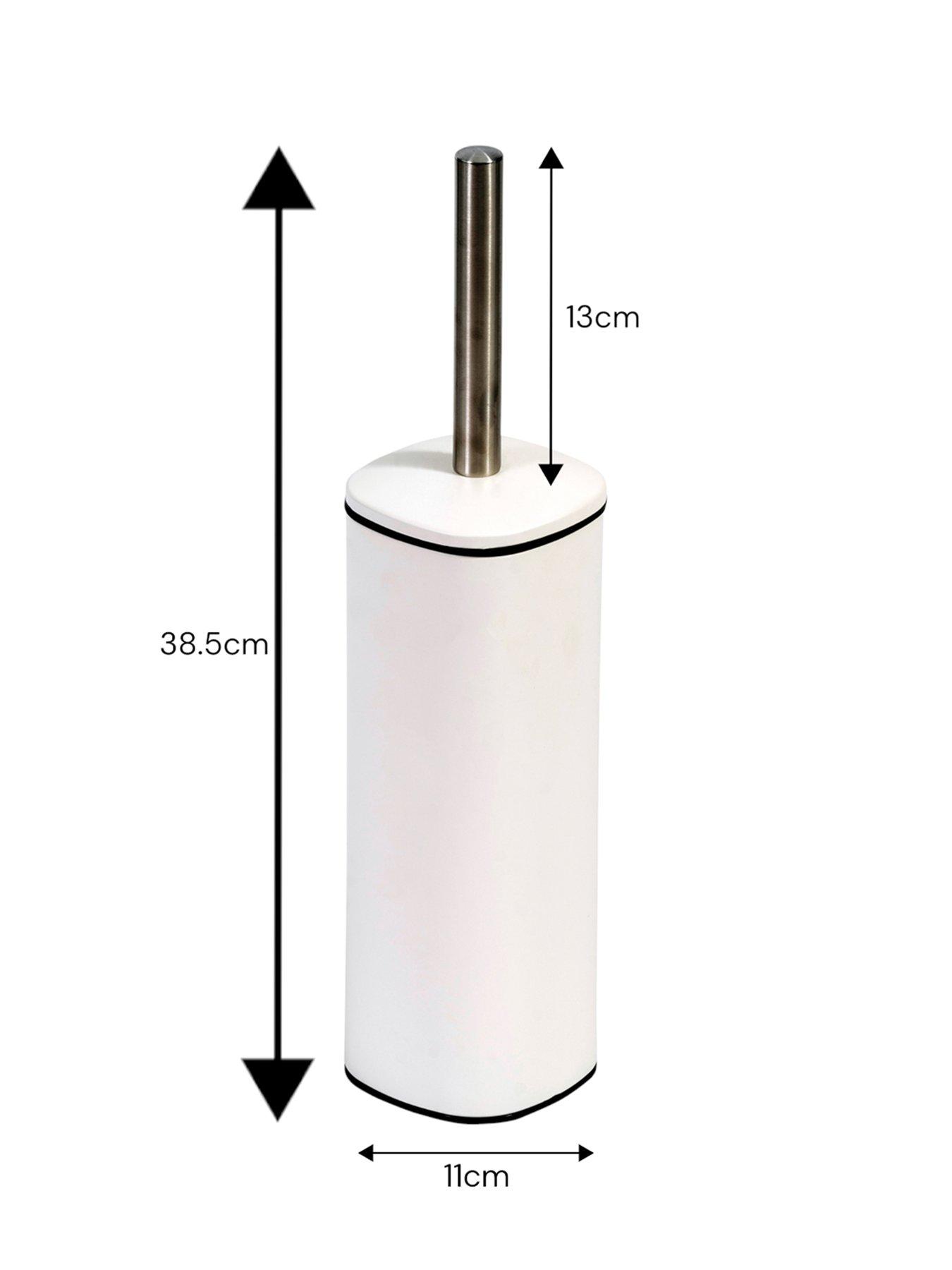 Image 5 of 6 of Showerdrape Showerdrape Capri White 3l Bathroom Bin &amp; Toilet Brush Set