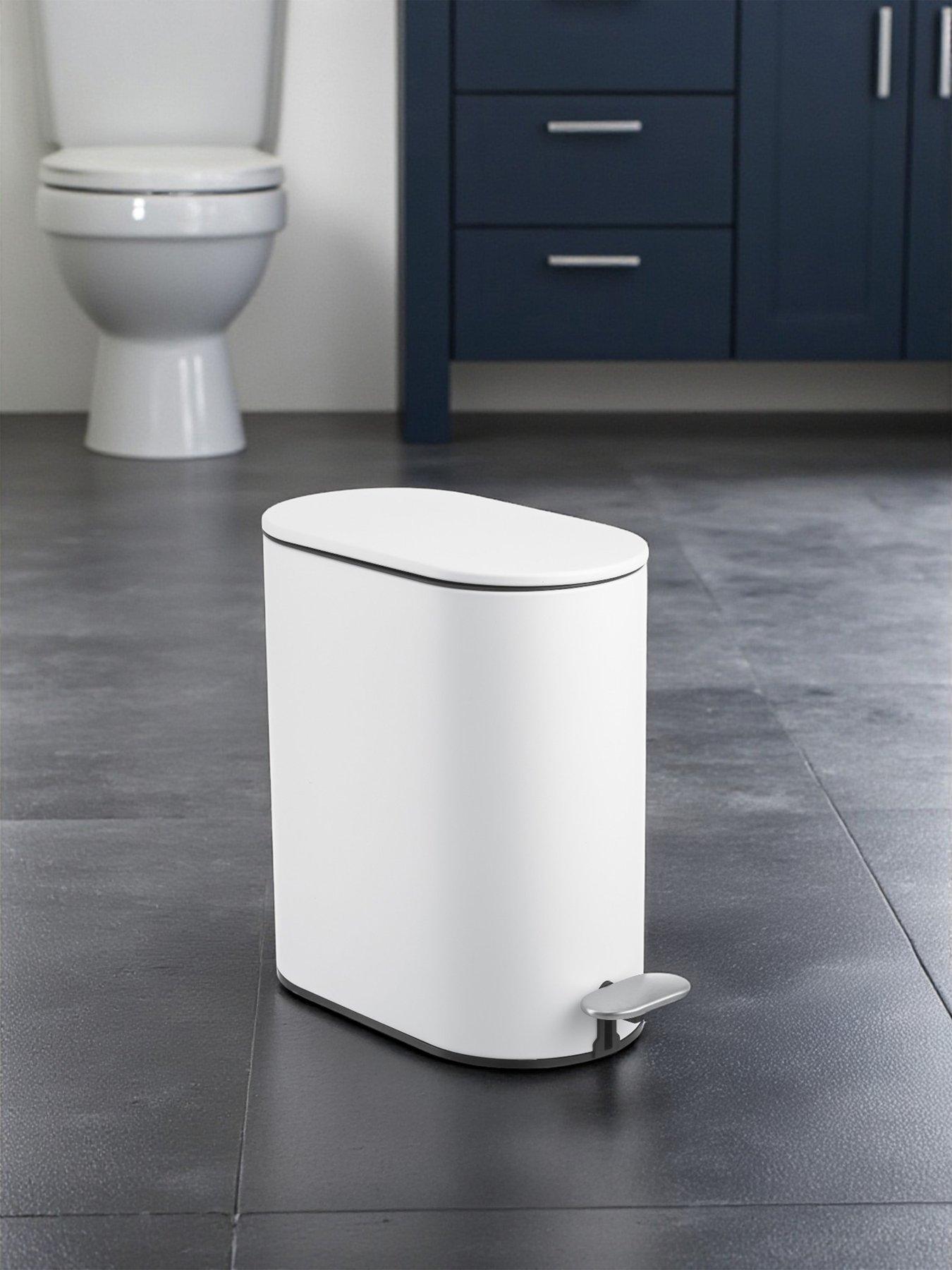 Showerdrape Showerdrape Fortuna 5l Soft Close Bathroom Pedal Bin White