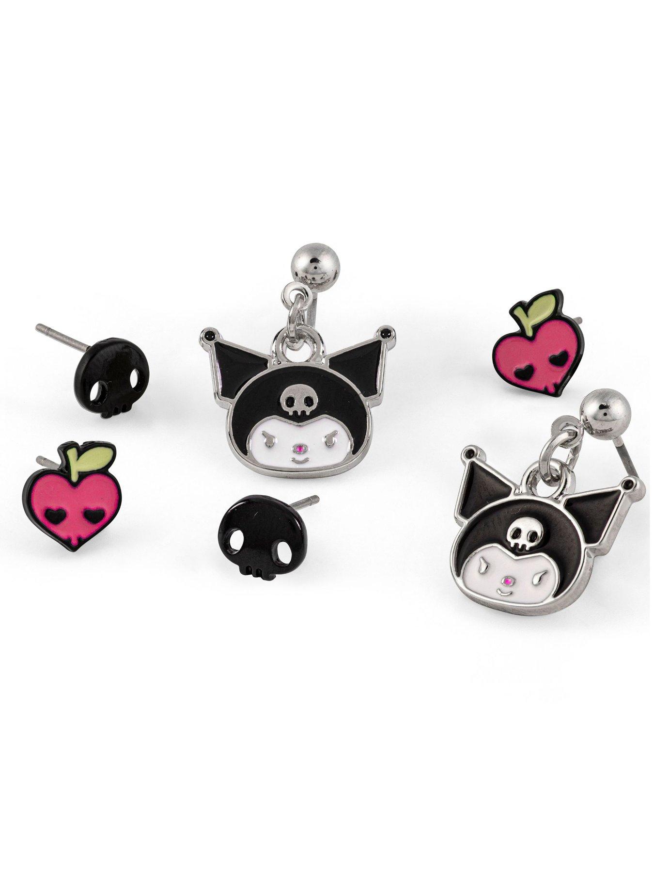 Image 2 of 3 of Hello Kitty Kuromi 3pc Earring Set