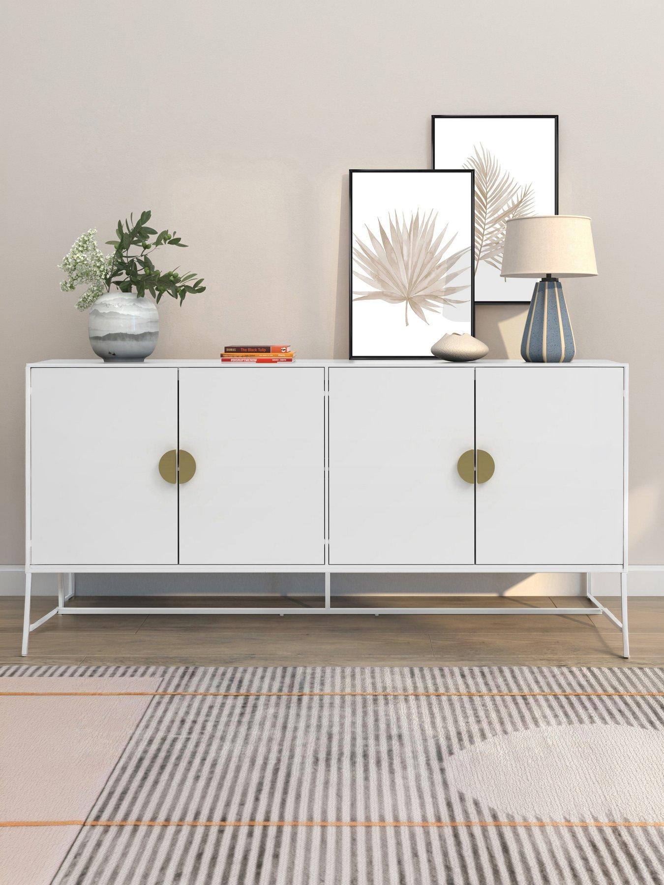 Dorel Home Asia 4 Door Sideboard Cabinet