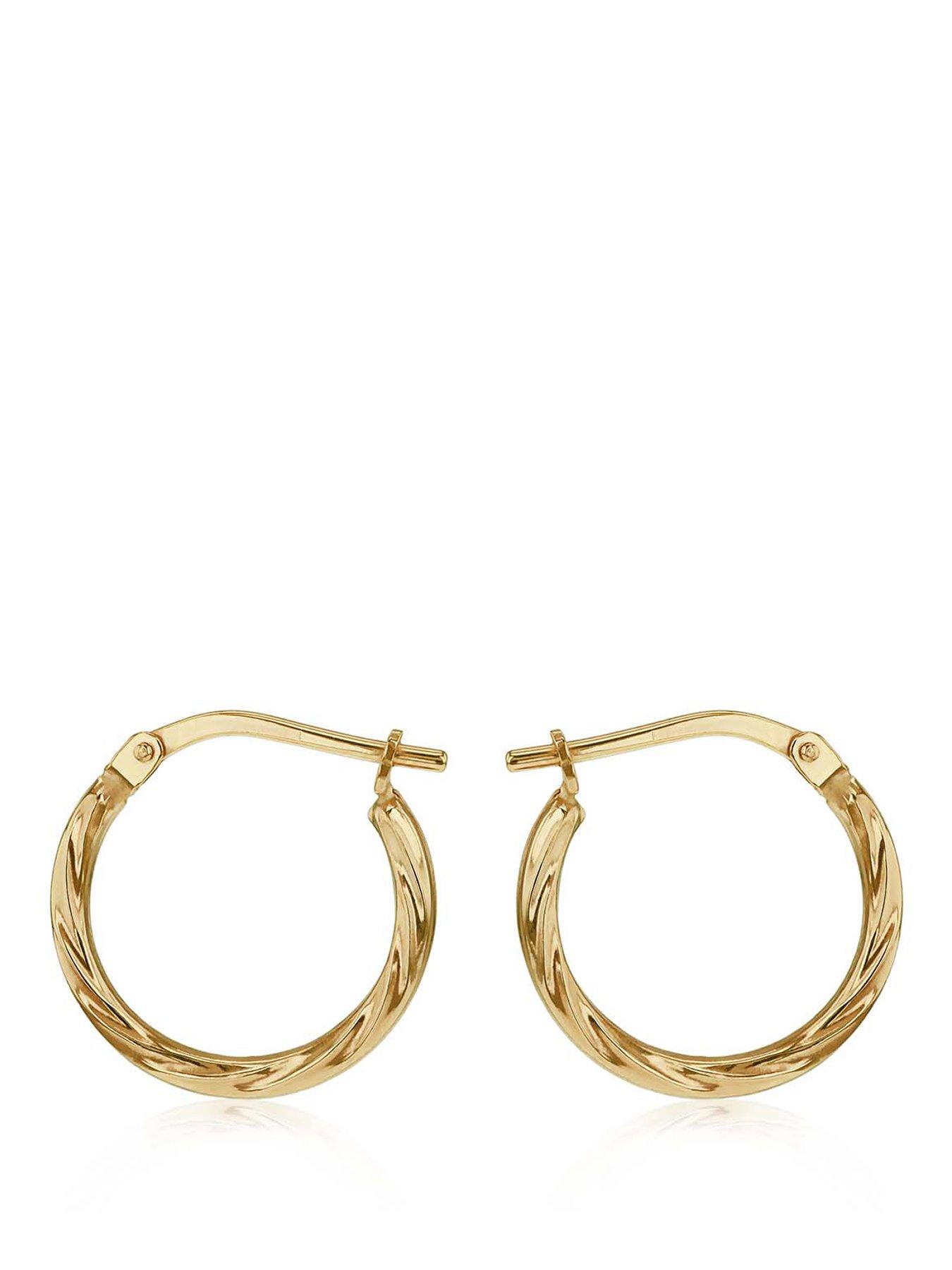 Image 1 of 4 of The Love Collection Sterling Silver 9ct Creole Earring