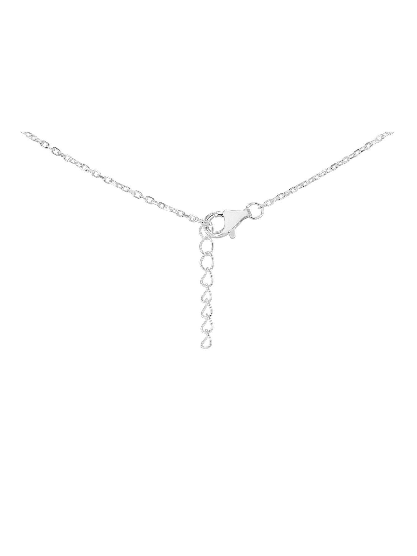 Image 3 of 6 of The Love Collection Sterling Silver Rhodium Plated Necklet
