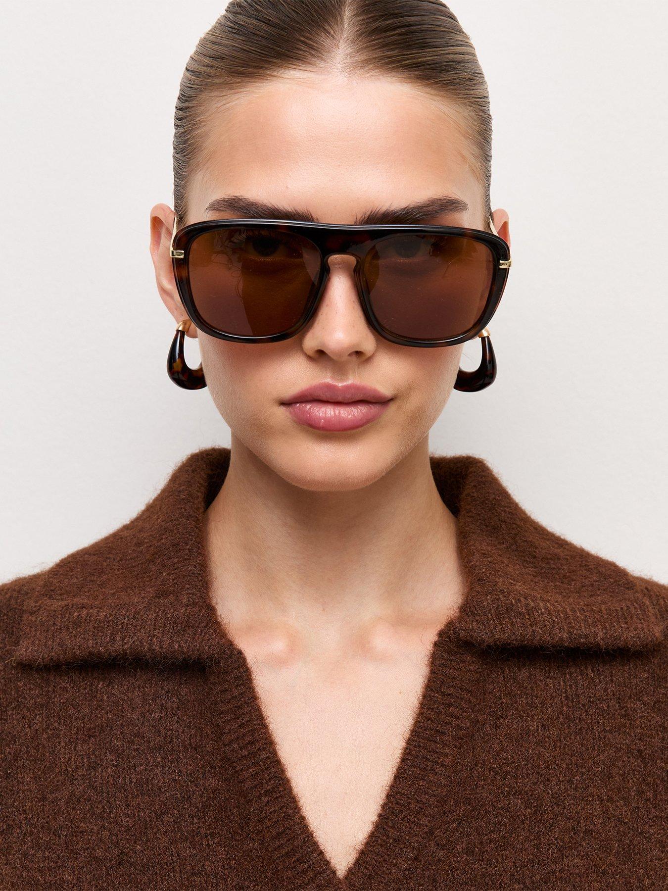 Image 5 of 6 of New Look Womens Polo Collar V-Neck Wool Blend Jumper - Brown