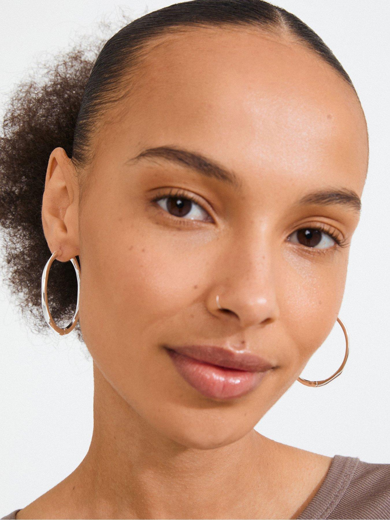 Image 2 of 3 of Pilgrim Presence - waterproof hoop earrings silver-plated