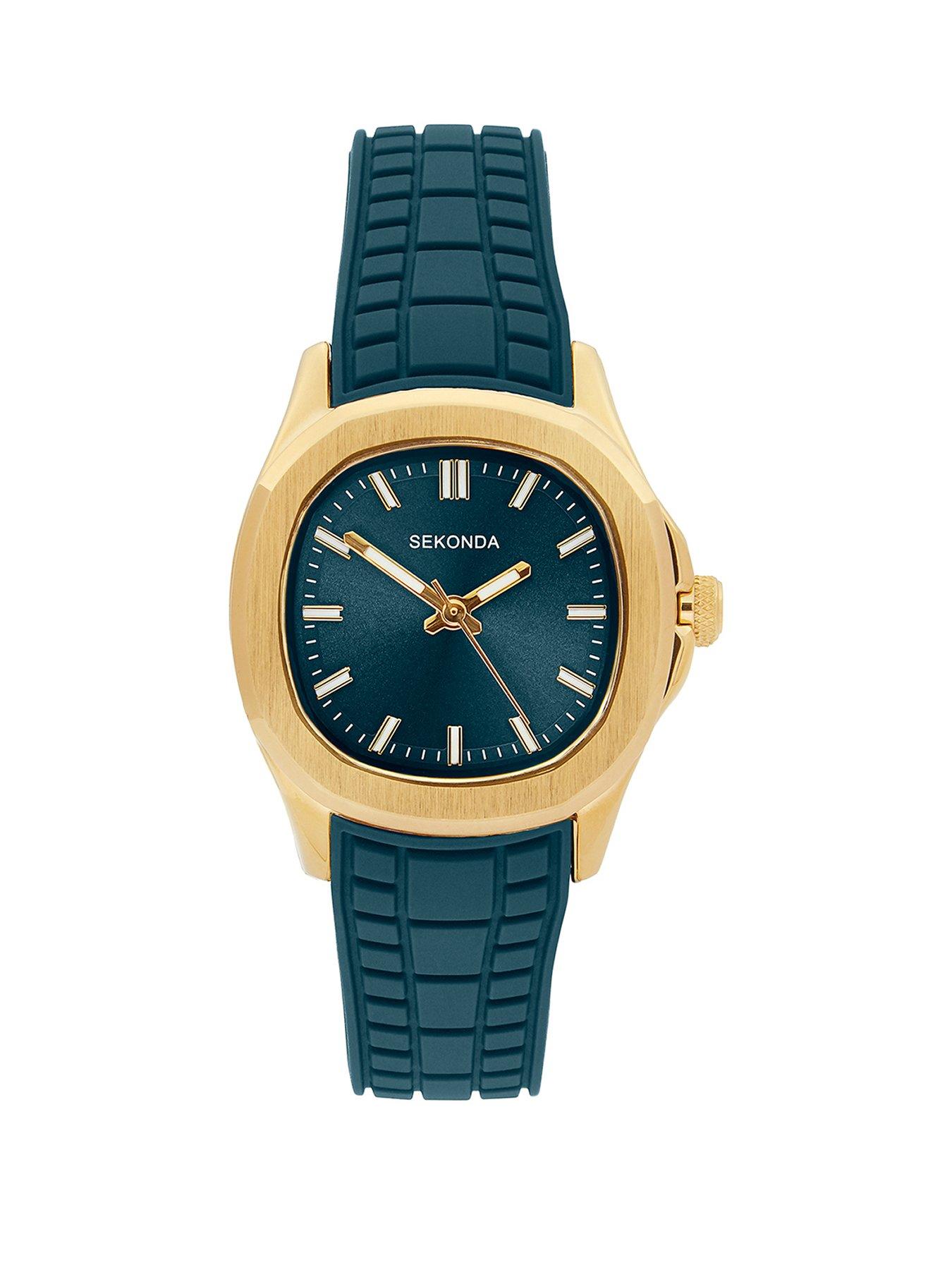 Sekonda Sekonda Womens Octaire Teal Silicone Strap with Teal Dial Analogue Watch