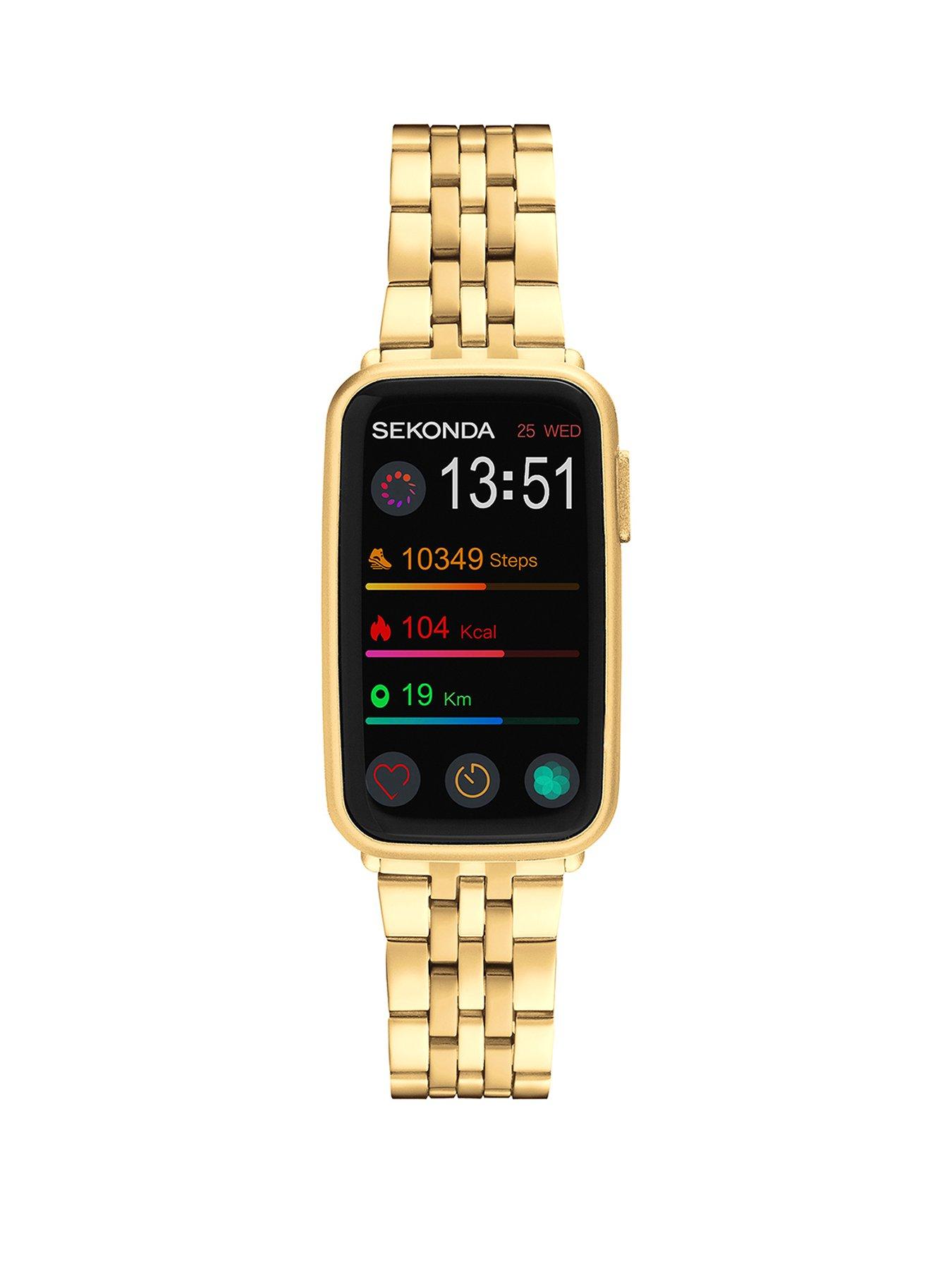 Sekonda Sekonda Unisex Track Gold Alloy Bracelet with LCD Dial Smartwatch