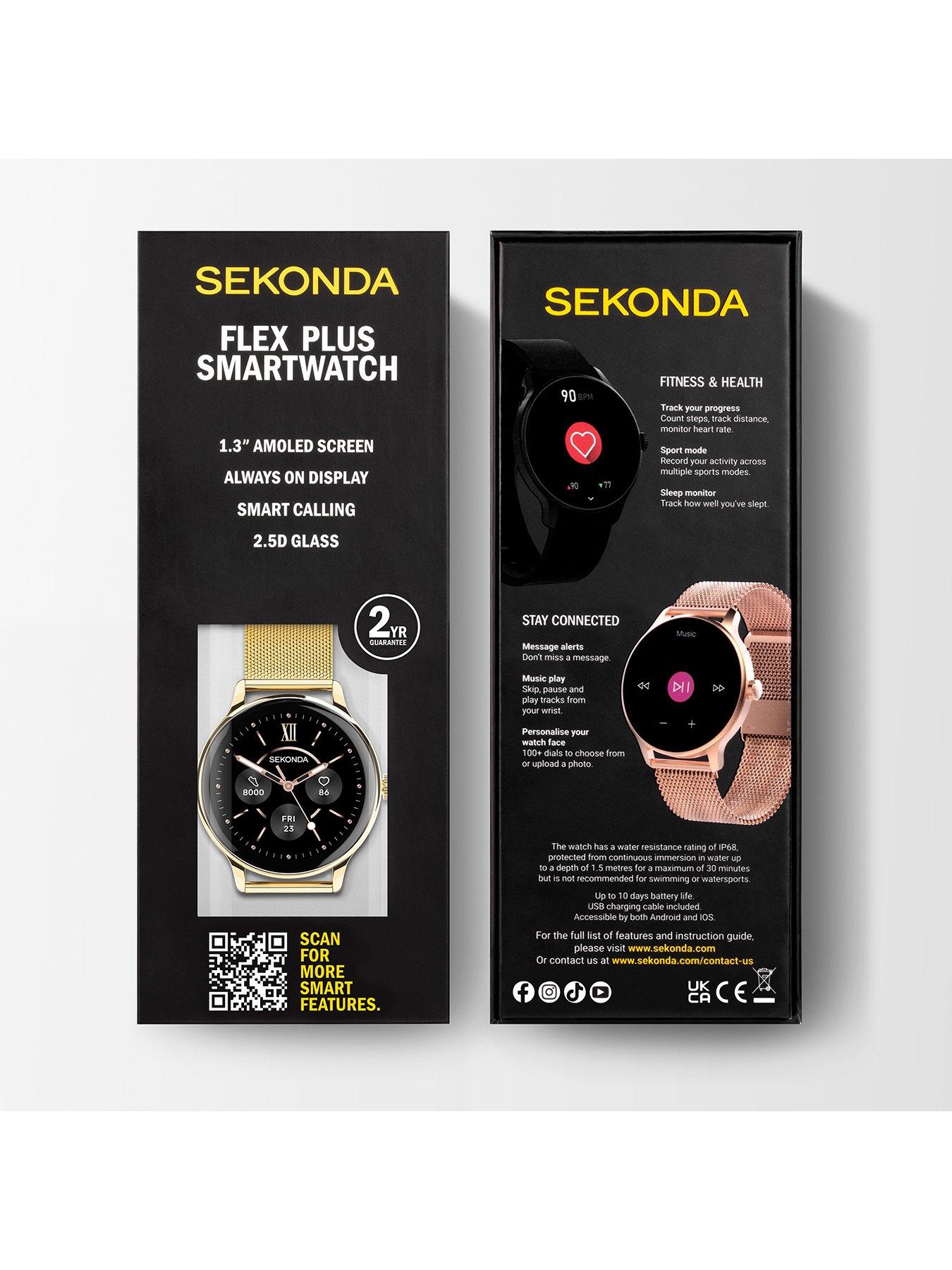 Image 4 of 6 of Sekonda Womens Flex Plus Amoled Dial Smartwatch - Gold