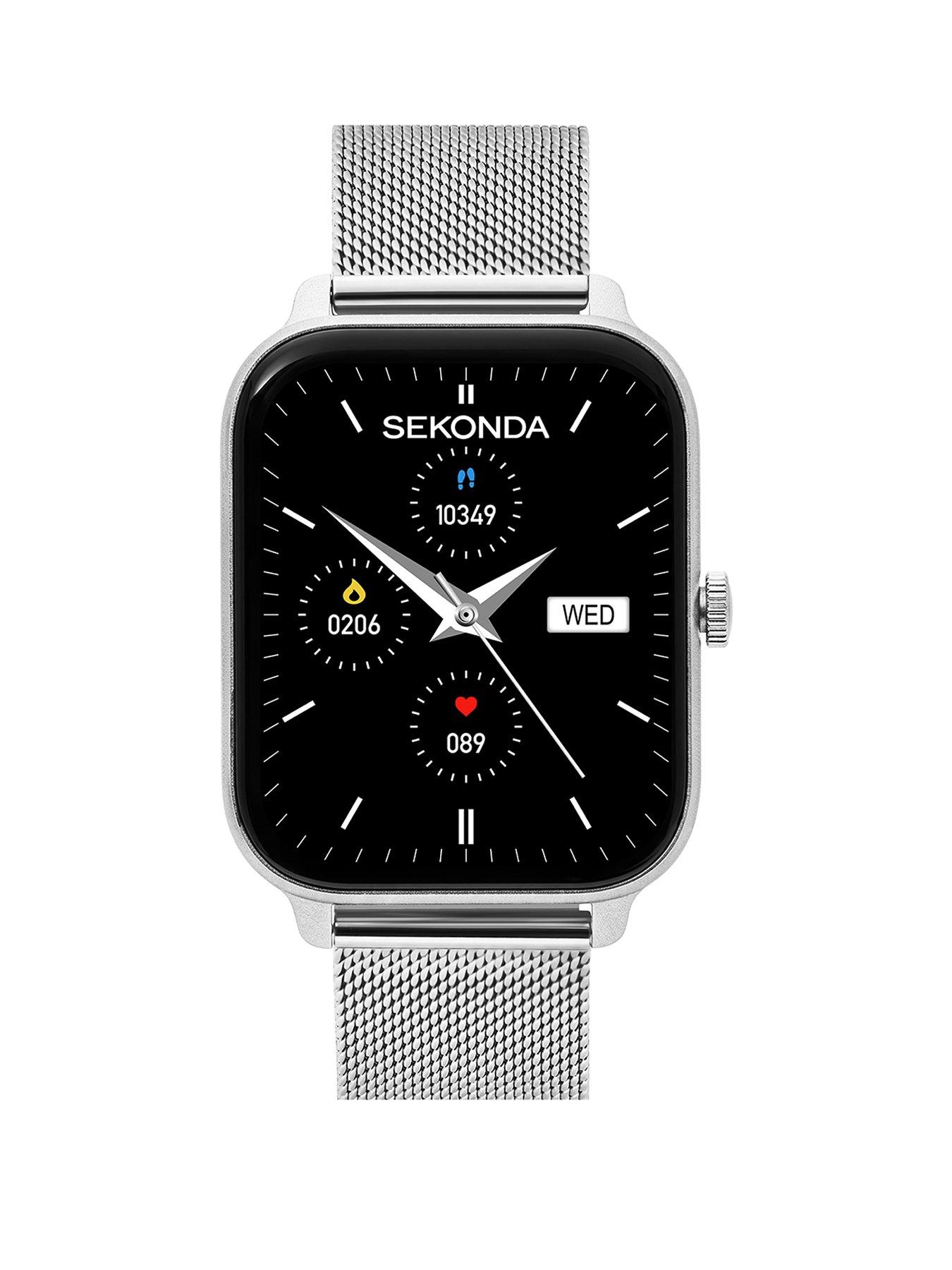 Sekonda Unisex Motion Lux Silver Stainless Steel LCD Dial Smartwatch - Multi
