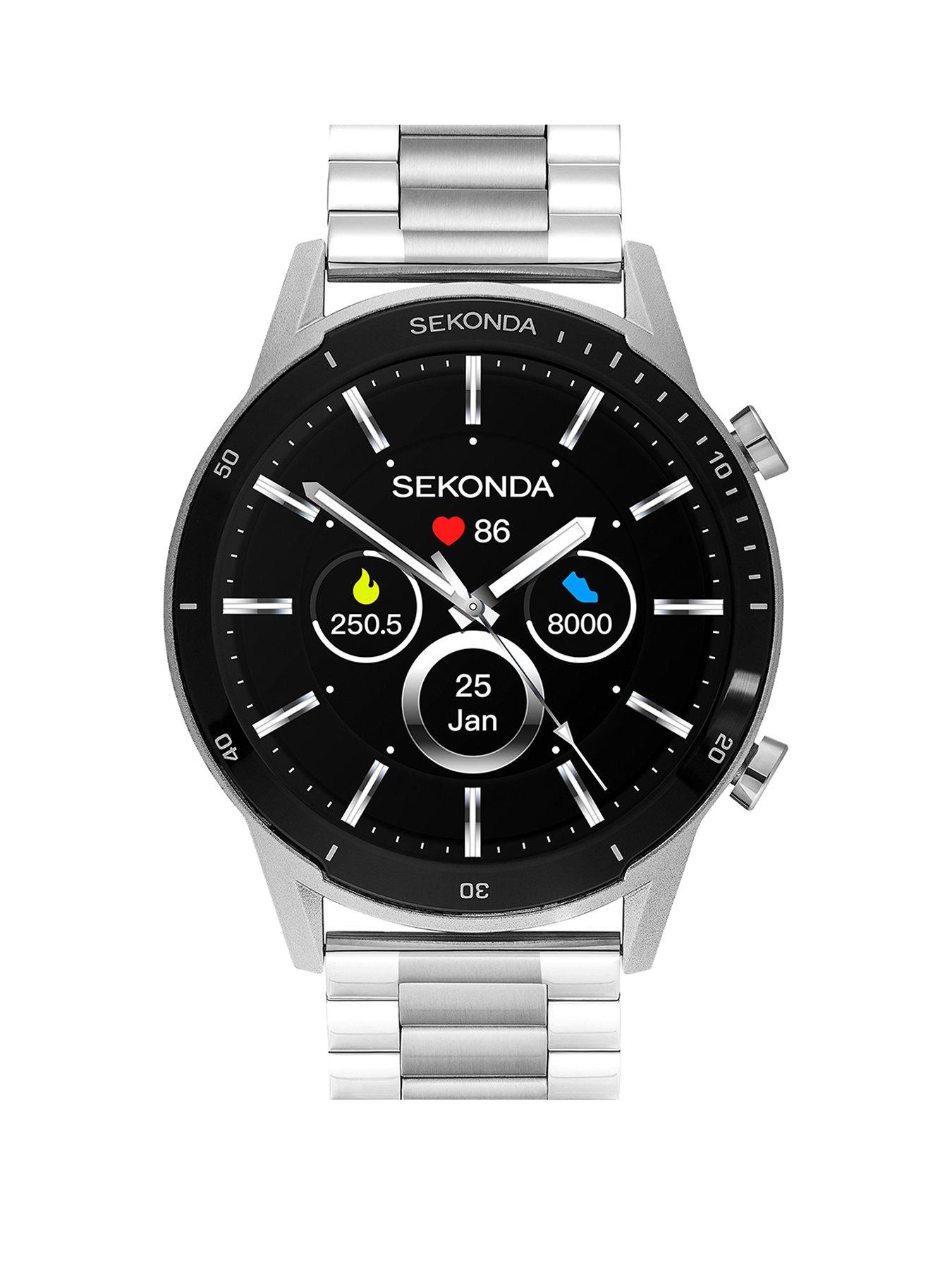 Sekonda Sekonda Unisex Active Lux Silver Stainless Steel Strap with LCD Dial Smartwatch