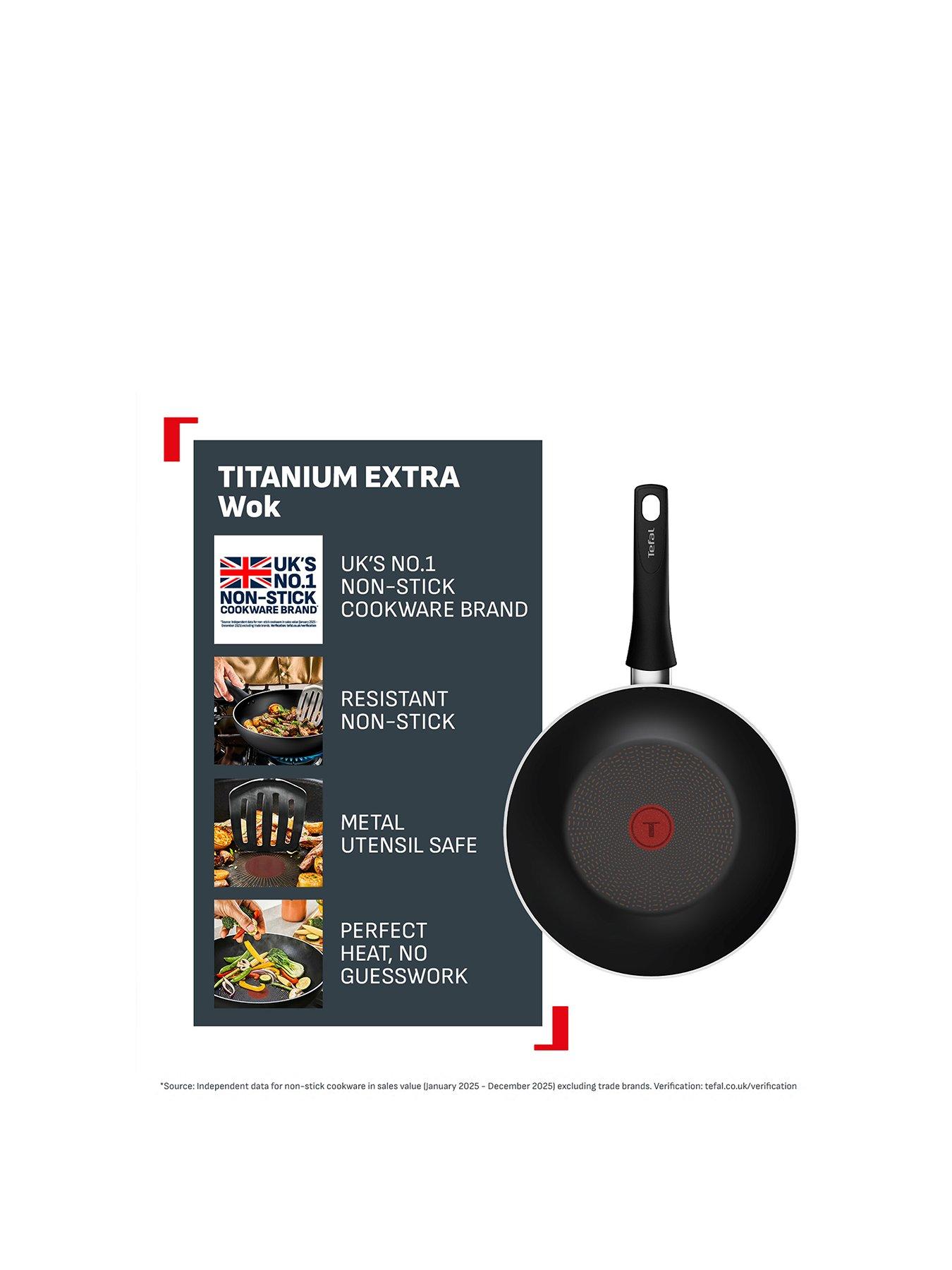 Image 2 of 7 of Tefal Tefal Titanium Extra Non-induction Wok 28cm
