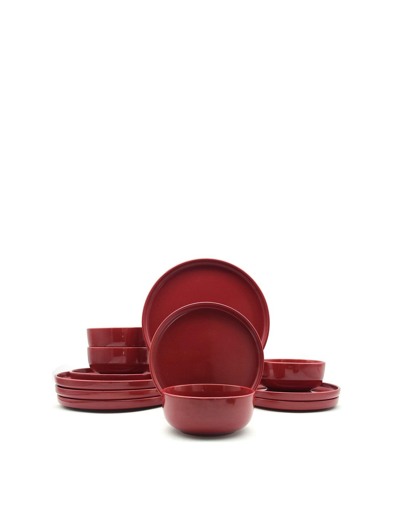 Image 2 of 4 of WATERSIDE 12pc Red Lipped Dinner Set