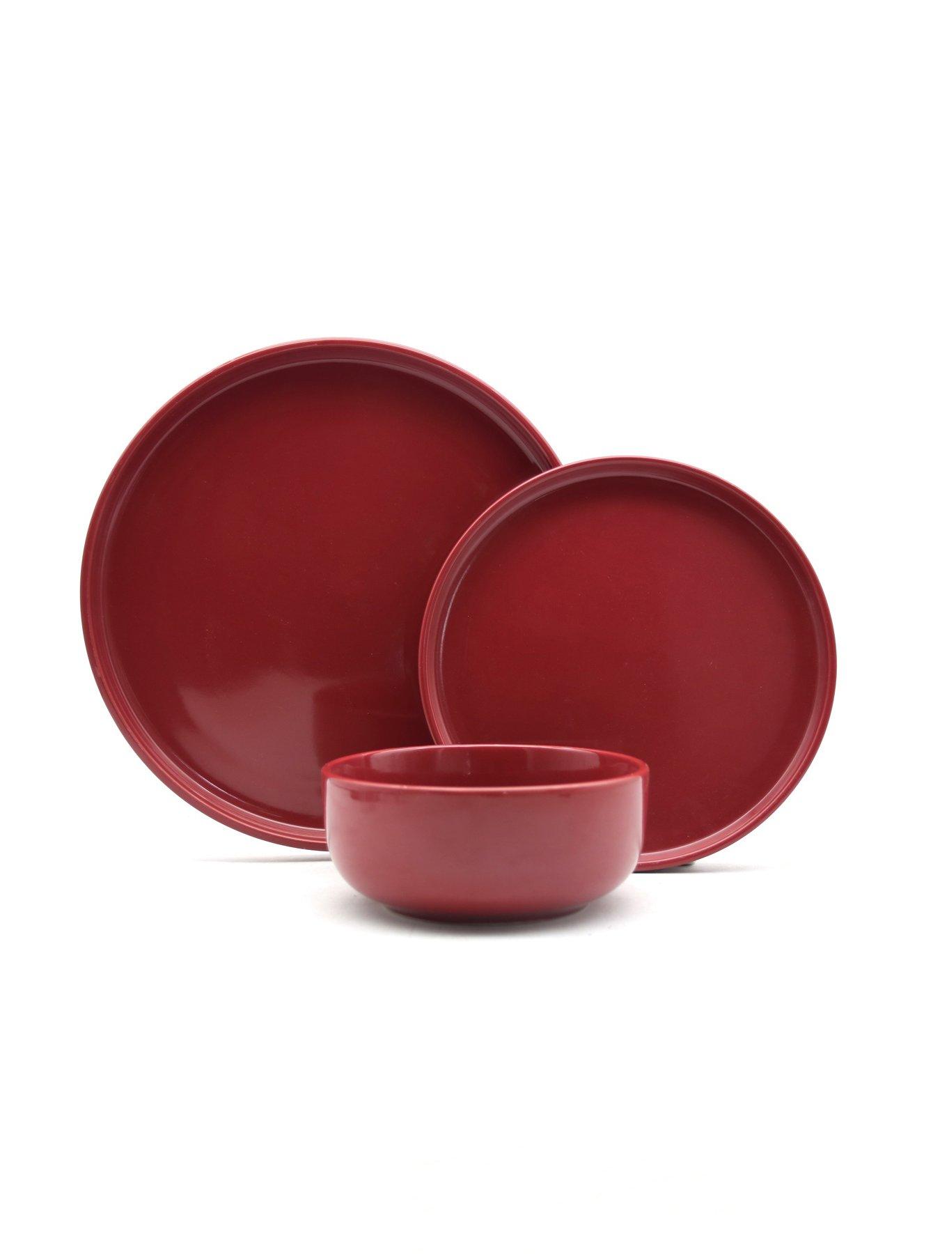 Image 4 of 4 of WATERSIDE 12pc Red Lipped Dinner Set