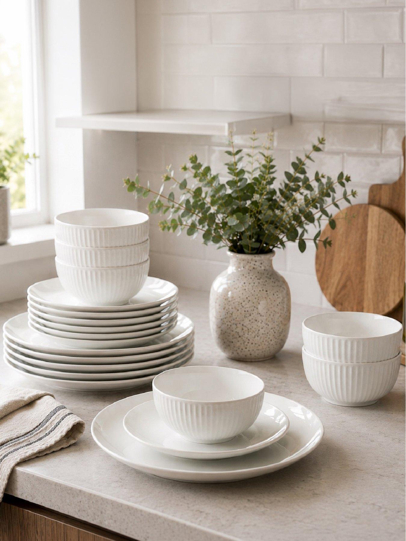 Image 1 of 5 of WATERSIDE 12pc Embossed Dinner Set