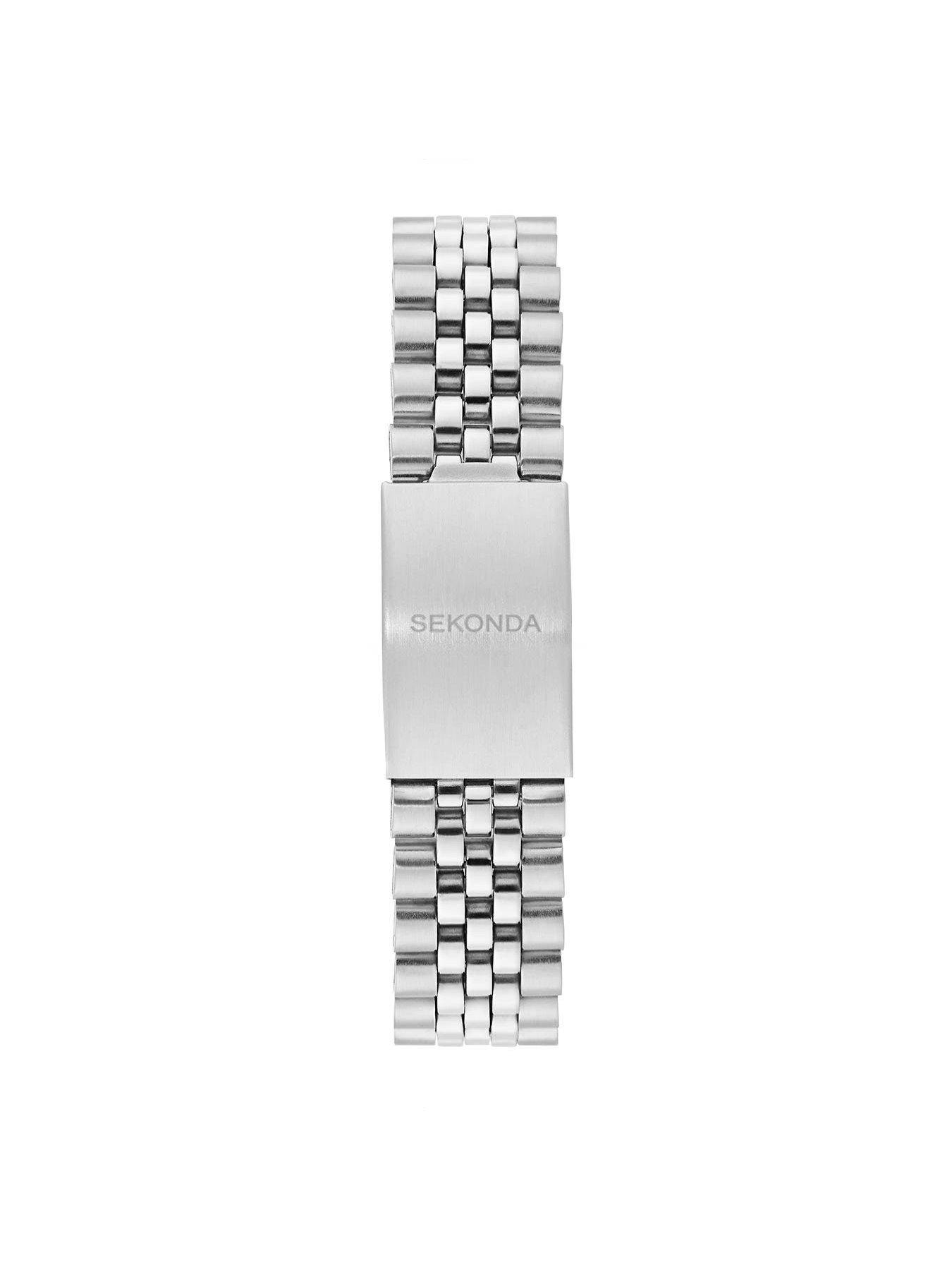 Image 5 of 5 of Sekonda Mens King Silver Stainless Steel Honeycomb Analogue Watch - &nbsp;Blue