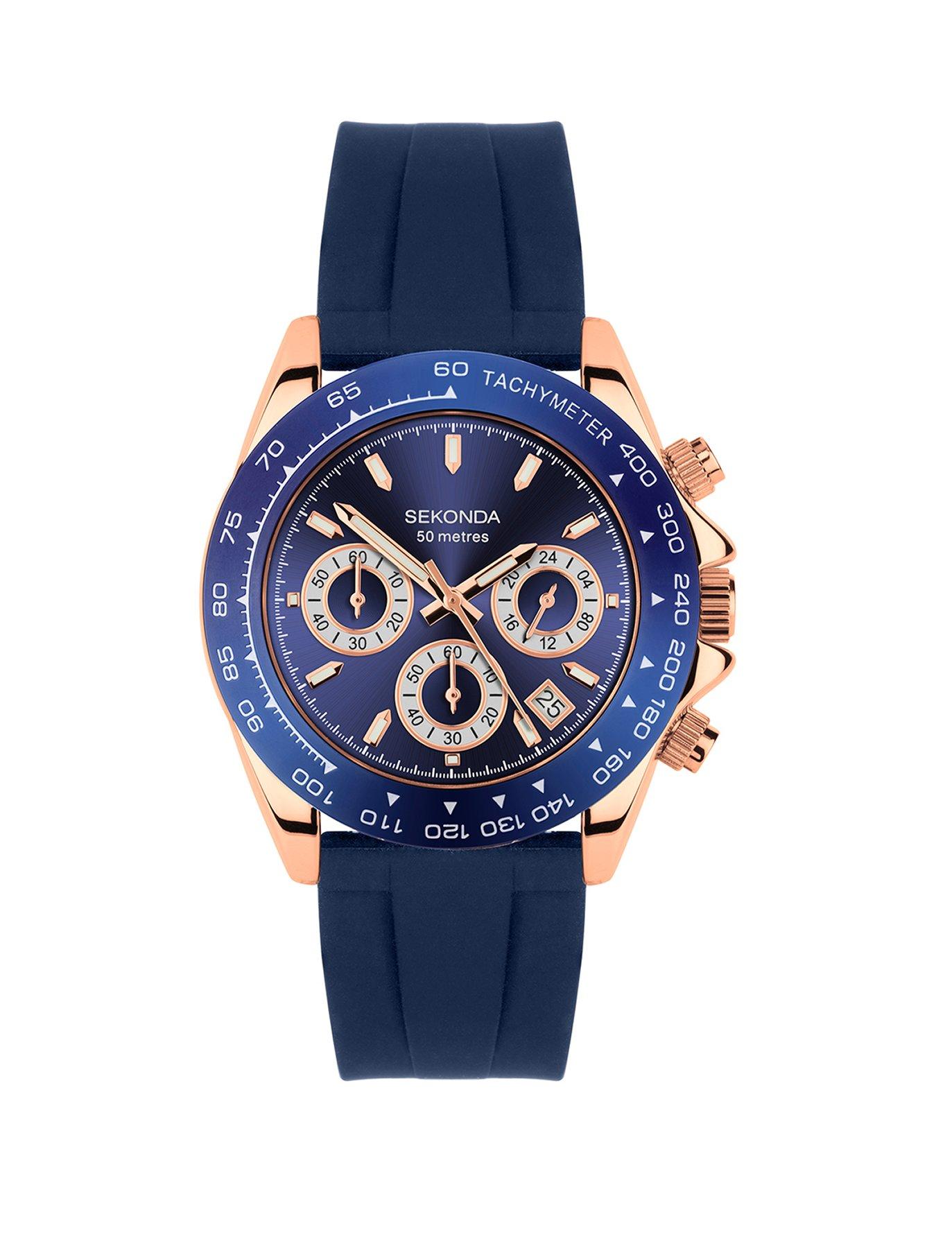 Sekonda Mens Circuit Chronograph Blue Dial Analogue Watch - Multi