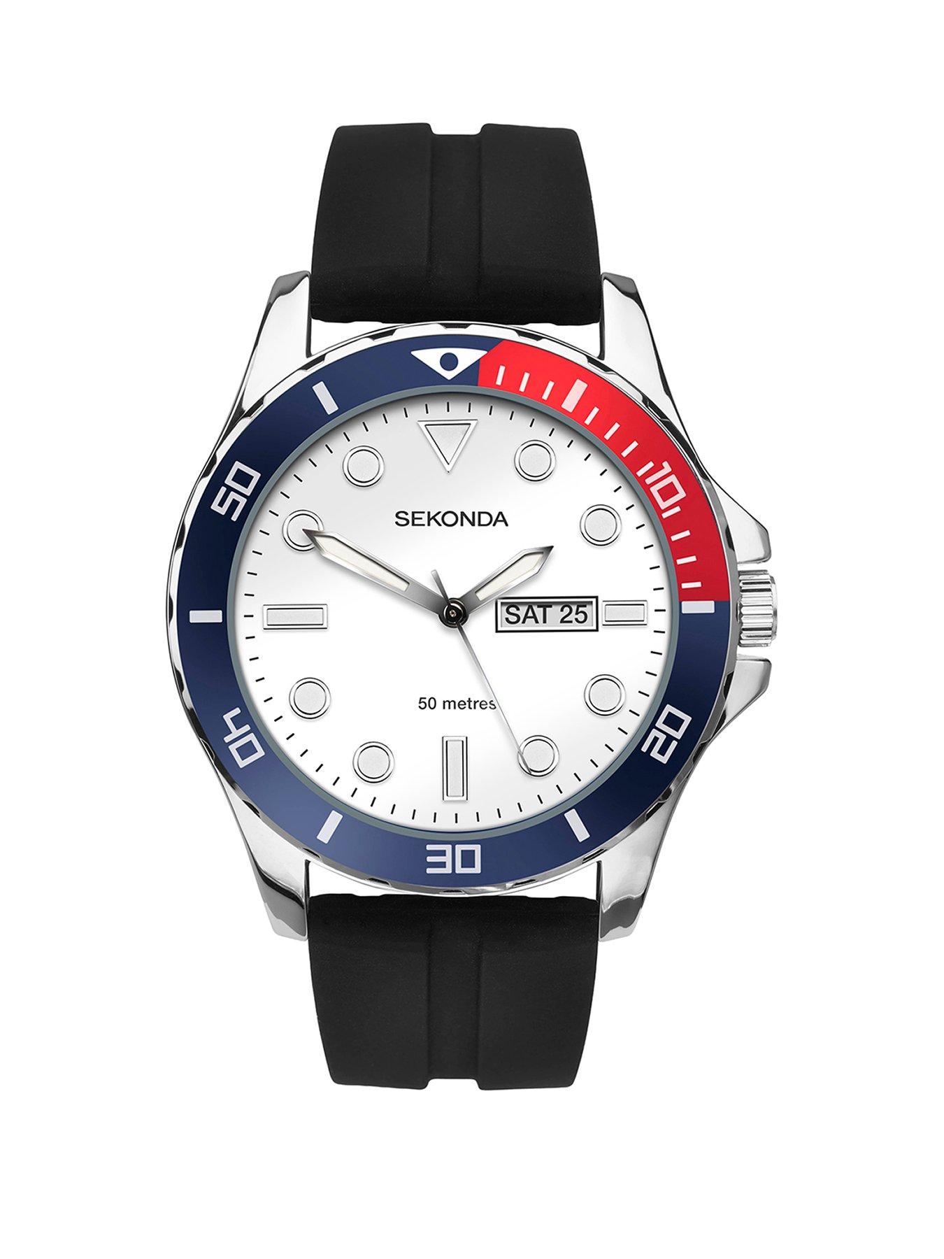 Sekonda Mens Balearic Black Analogue Watch - Multi