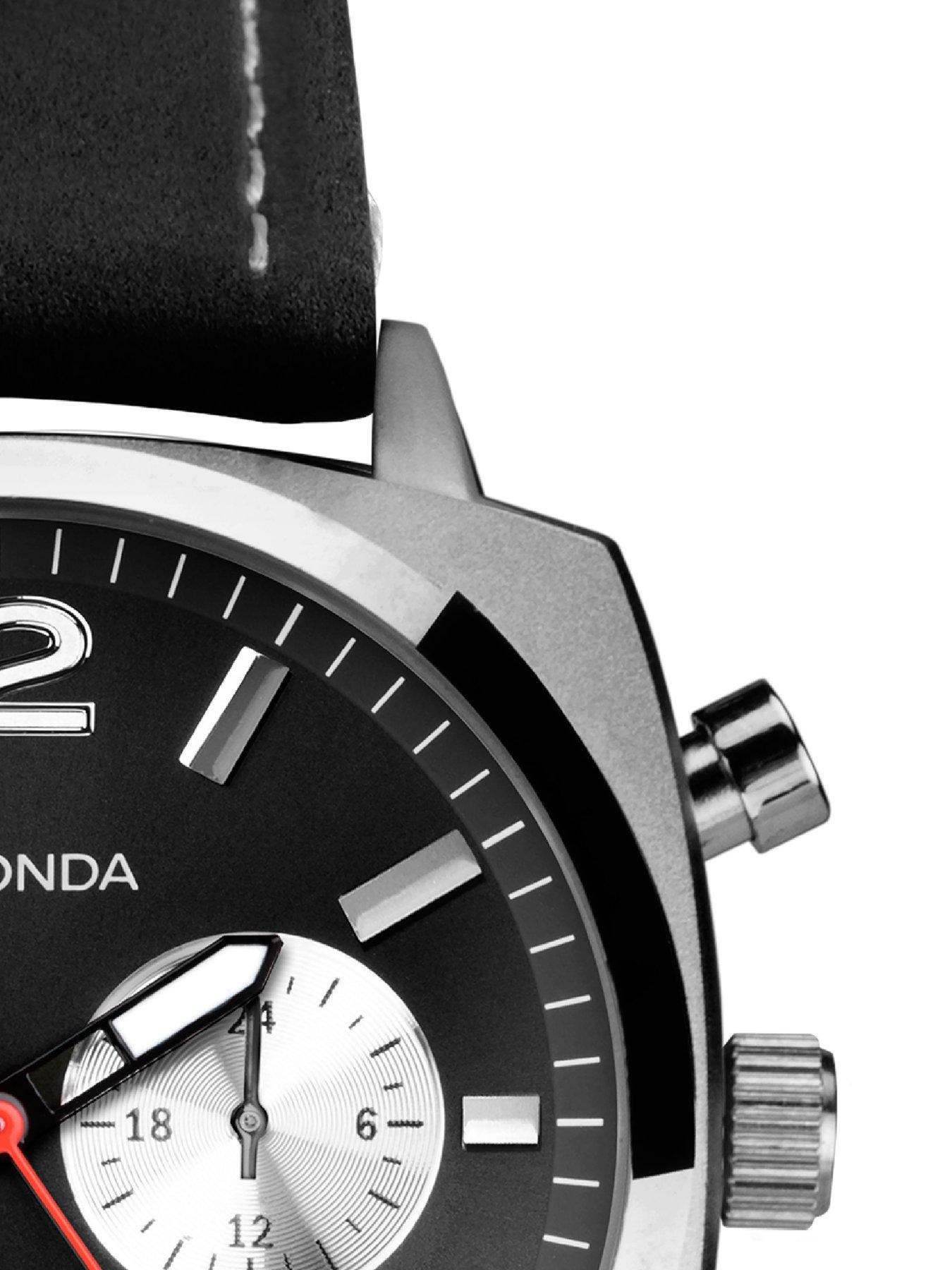 Image 3 of 5 of Sekonda Sekonda Men's Airborne Black Leather Strap Watch