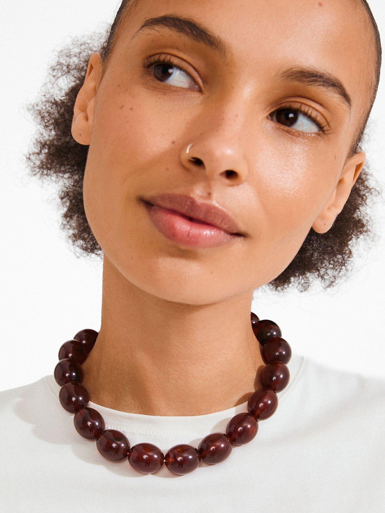 Pilgrim Still - necklace gold-plated/brown