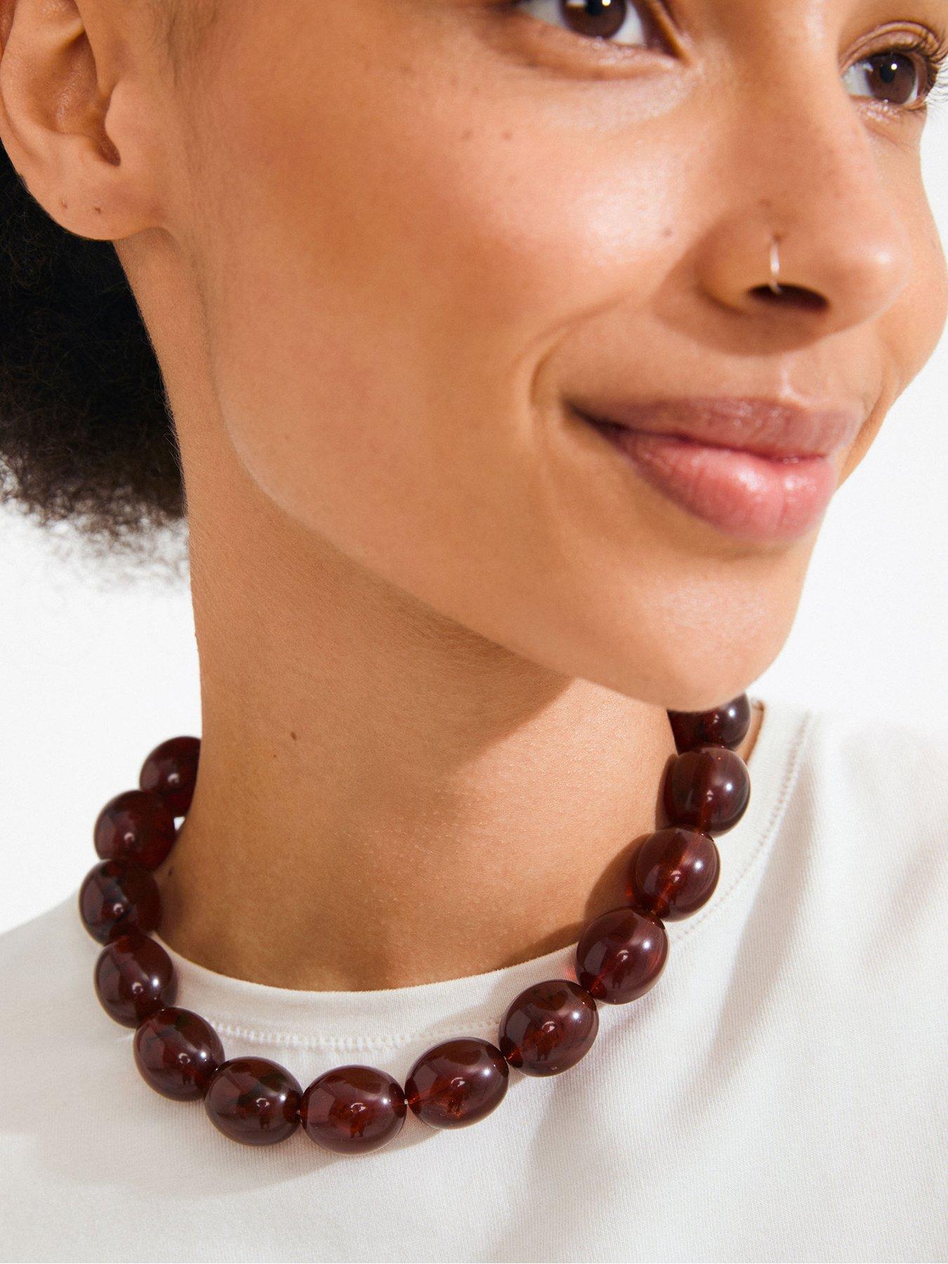 Image 3 of 5 of Pilgrim Still - necklace gold-plated/brown