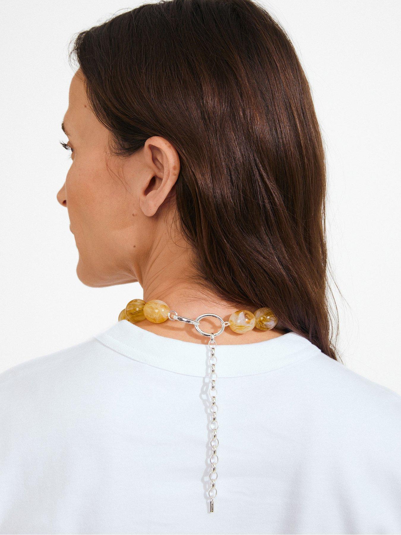 Image 3 of 4 of Pilgrim Still - necklace silver-plated/yellow