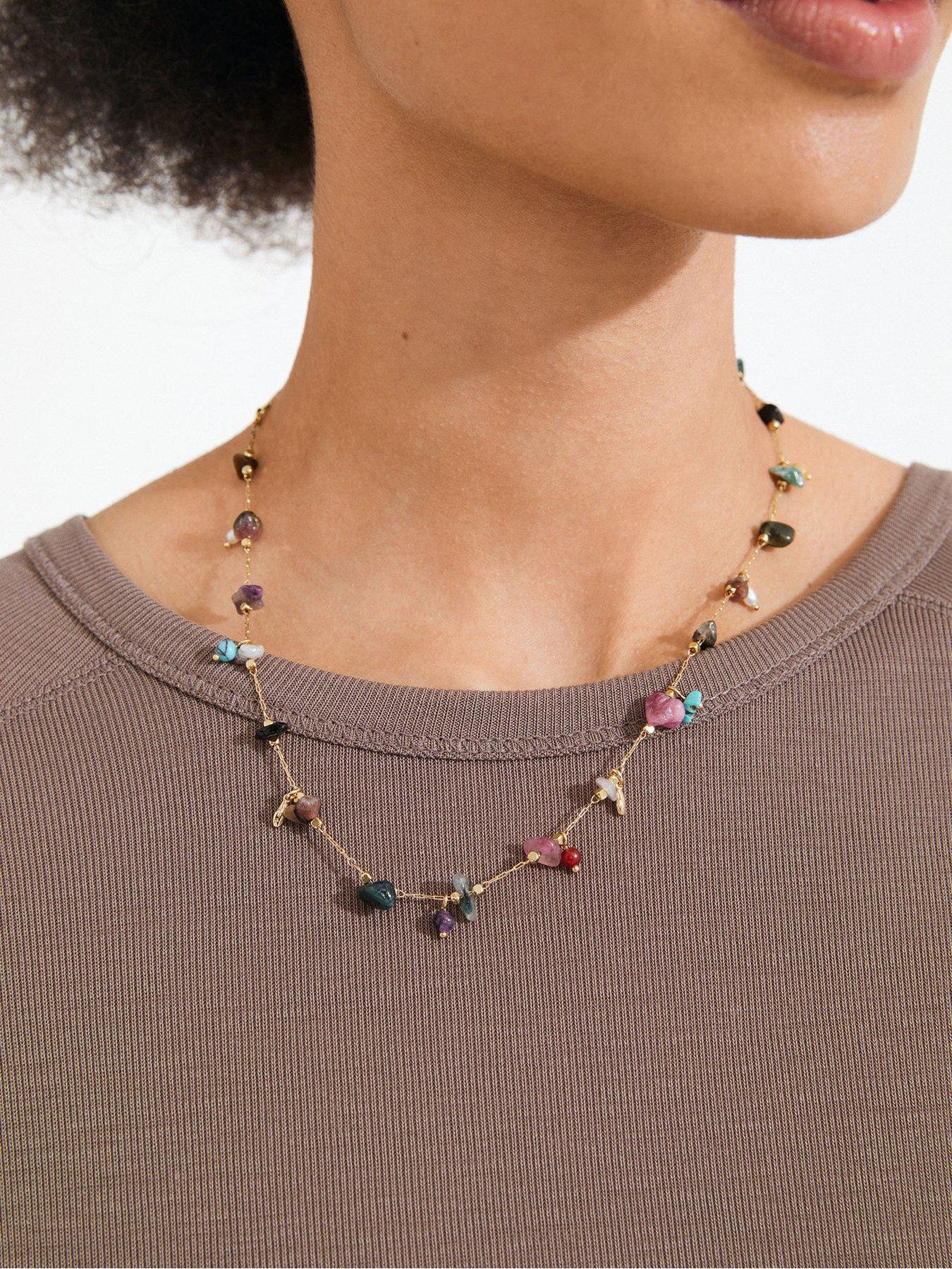 Image 3 of 4 of Pilgrim Here - necklace gold-plated/multi