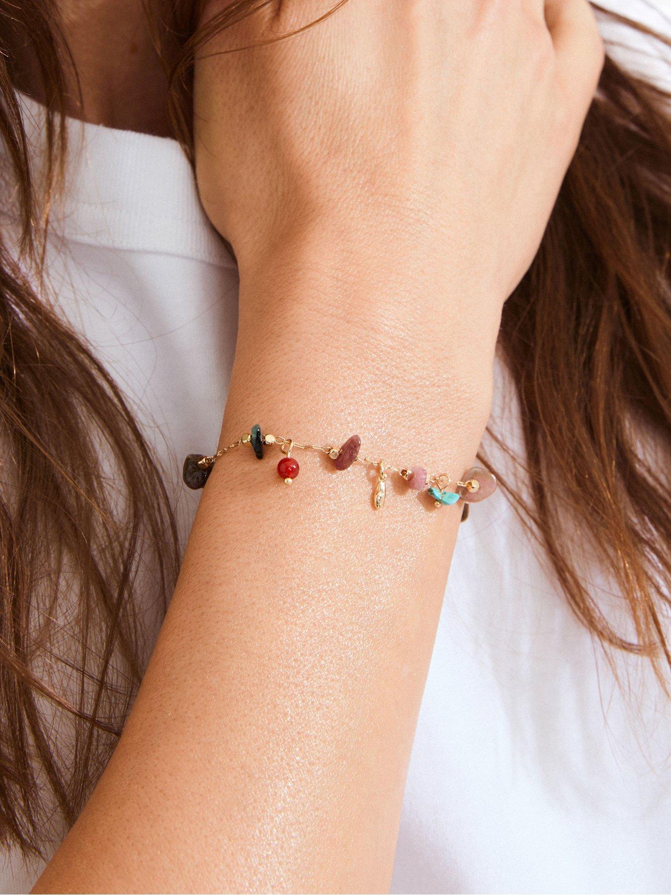 Pilgrim Here Bracelet - Gold-plated/Multi