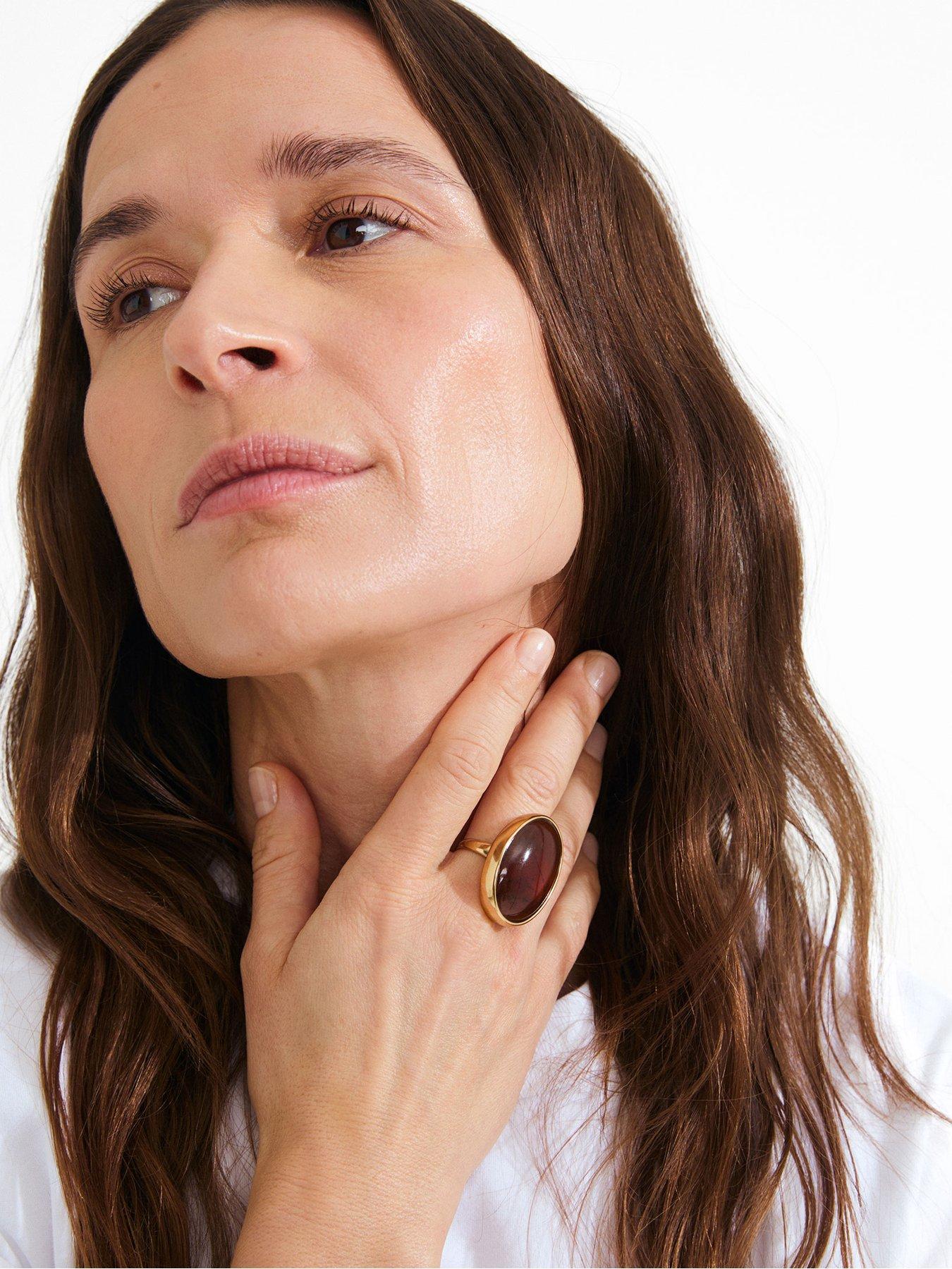 Image 2 of 4 of Pilgrim Still - waterproof ring gold-plated/brown