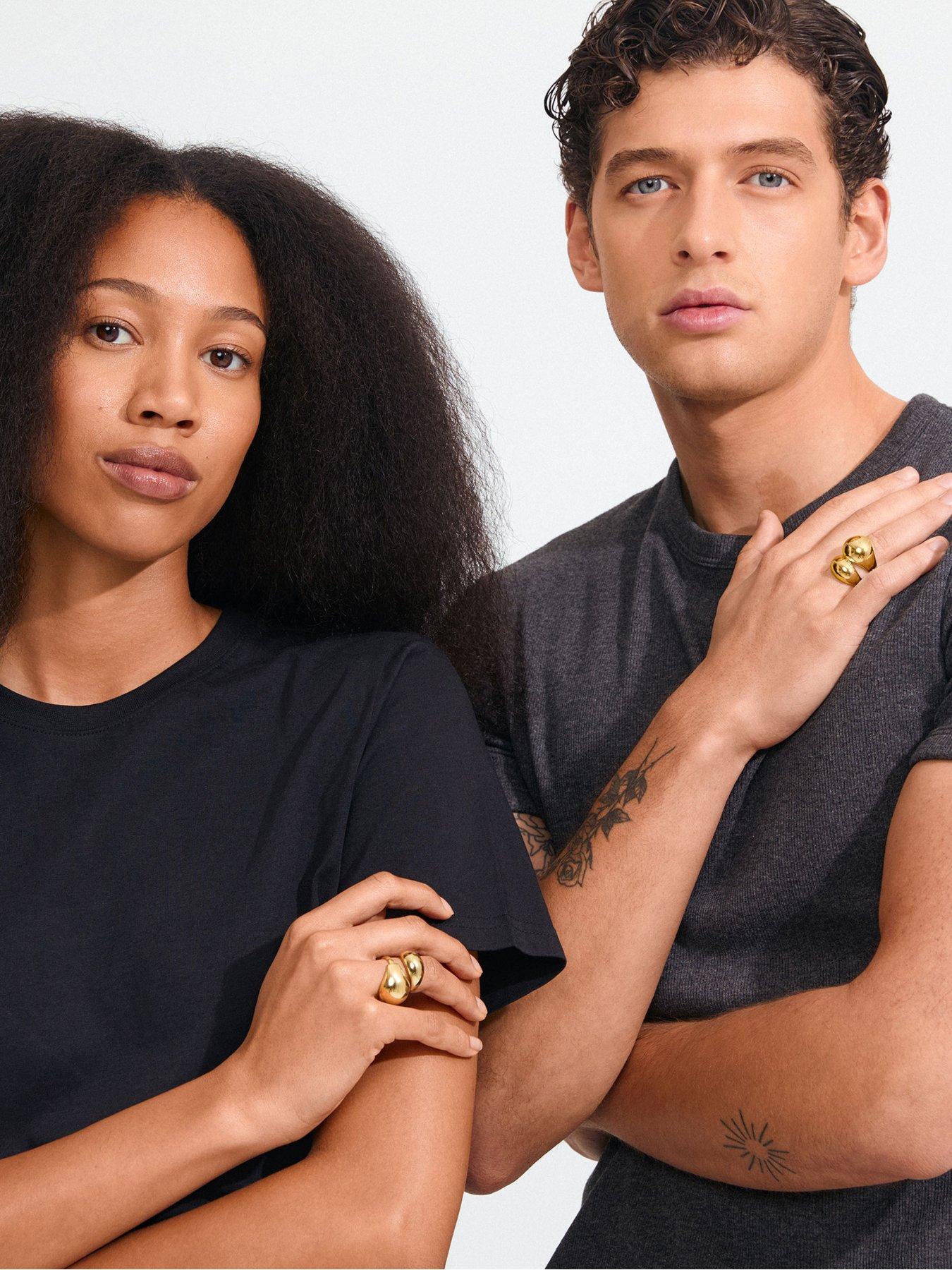 Image 3 of 4 of Pilgrim Evon - rings, 2-in-1 set, gold-plated